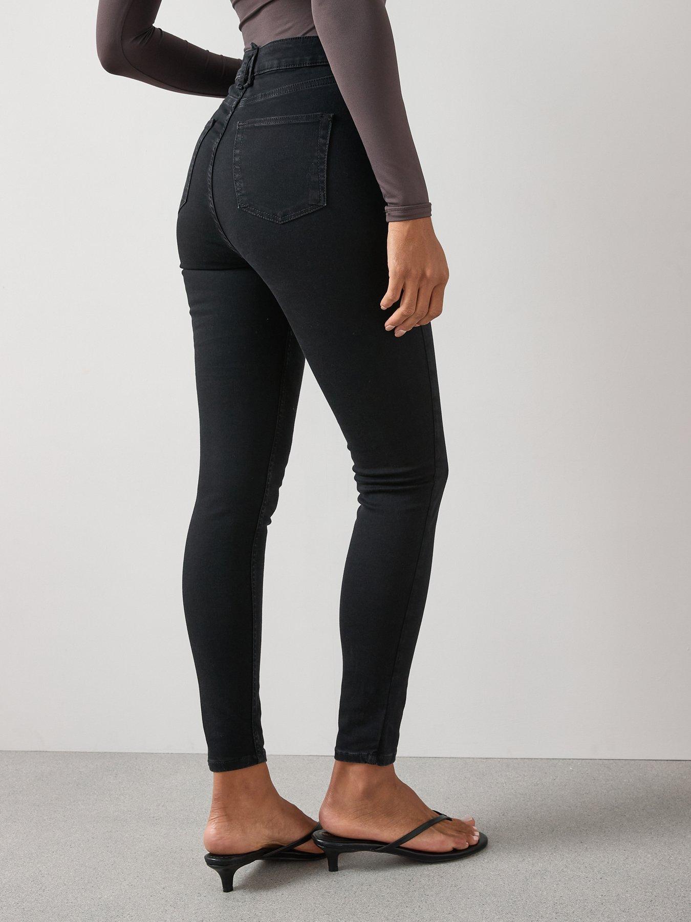 Image 2 of 7 of The Very Collection Authentic High Waist Skinny Jeans - Black
