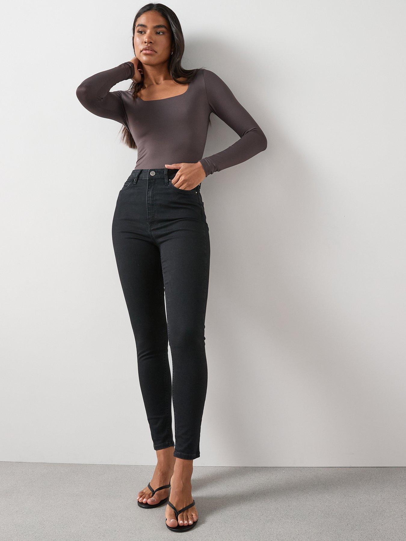 Image 3 of 7 of The Very Collection Authentic High Waist Skinny Jeans - Black
