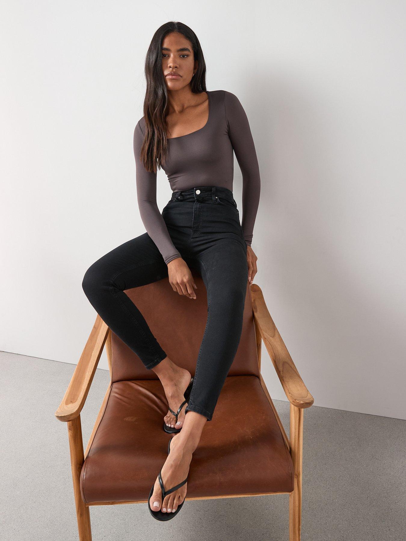 Image 4 of 7 of The Very Collection Authentic High Waist Skinny Jeans - Black