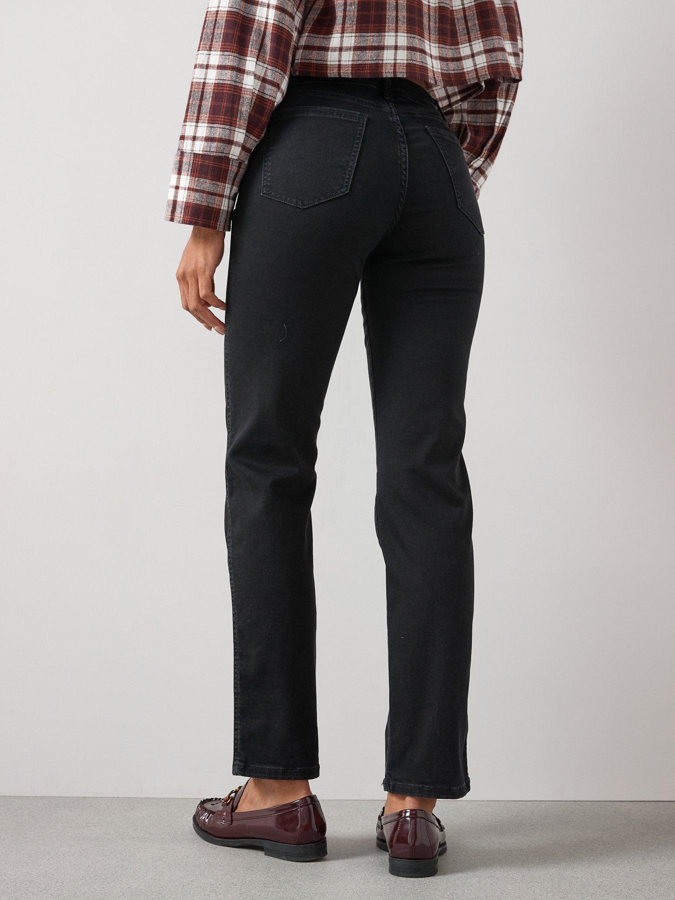 Image 2 of 7 of The Very Collection Shaping Straight Leg Jeans - Black