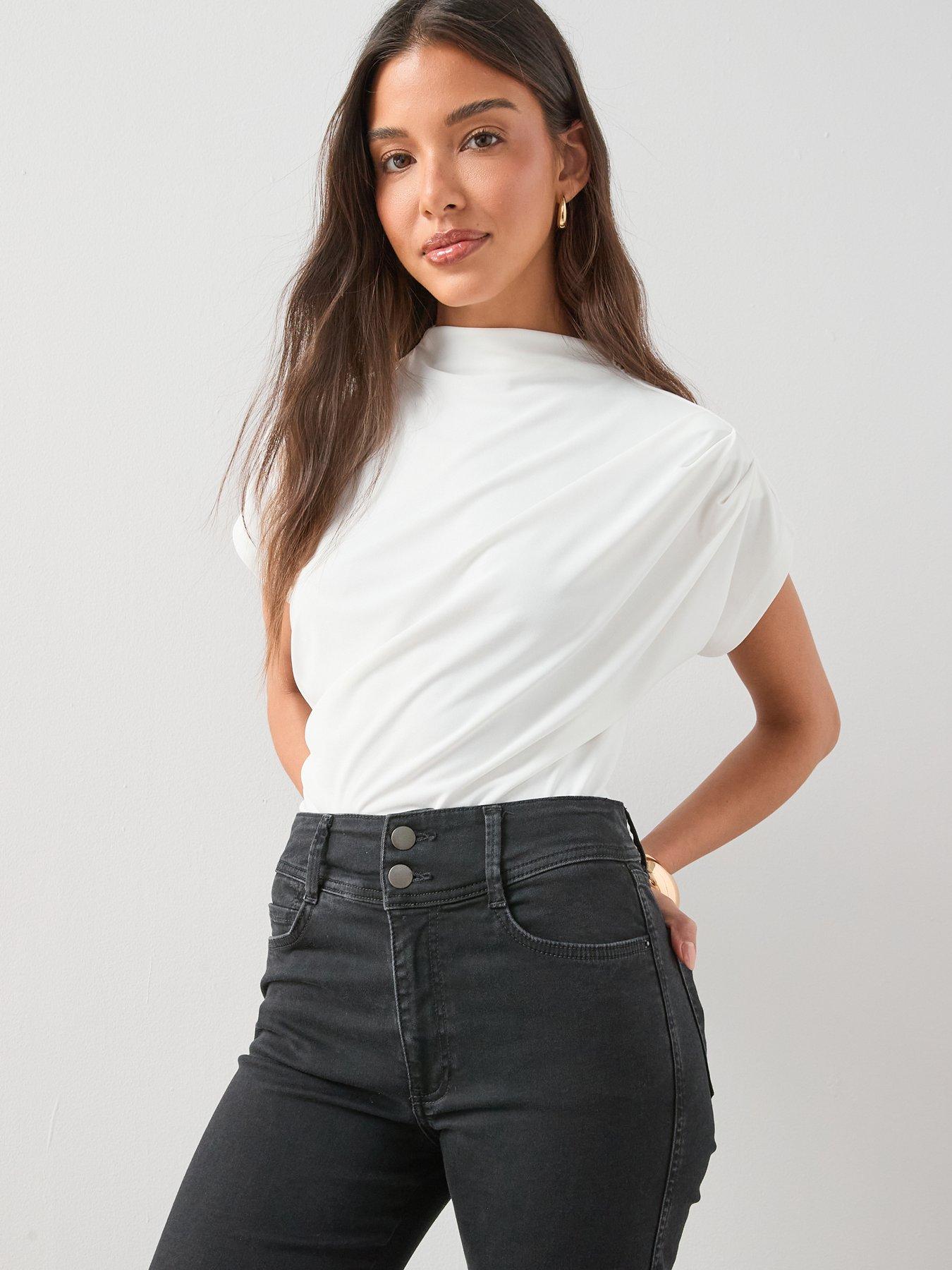 Image 6 of 7 of The Very Collection Shaping Straight Leg Jeans - Black