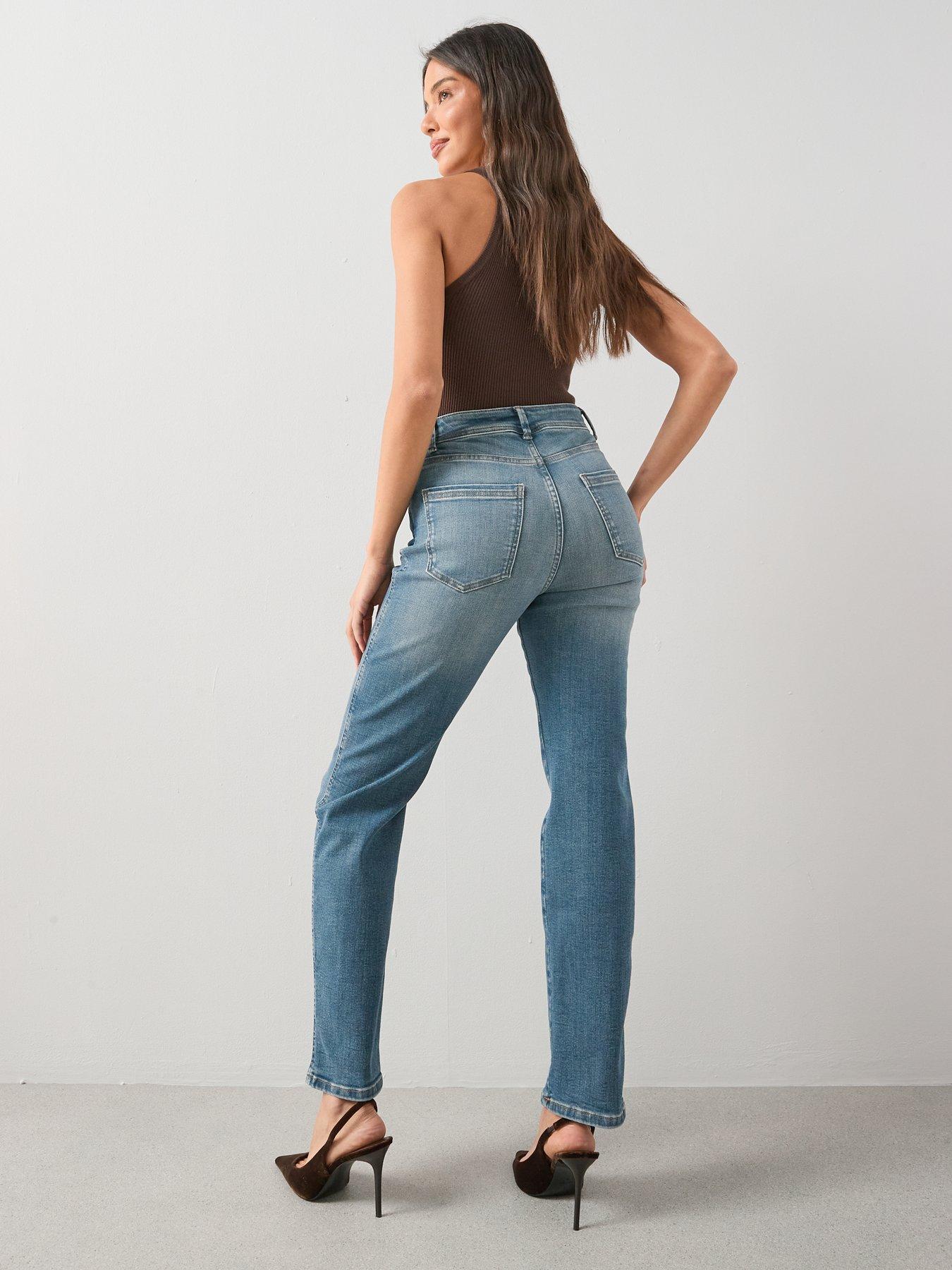 Image 2 of 6 of The Very Collection Sculpt Straight Leg Jeans - Dark Wash