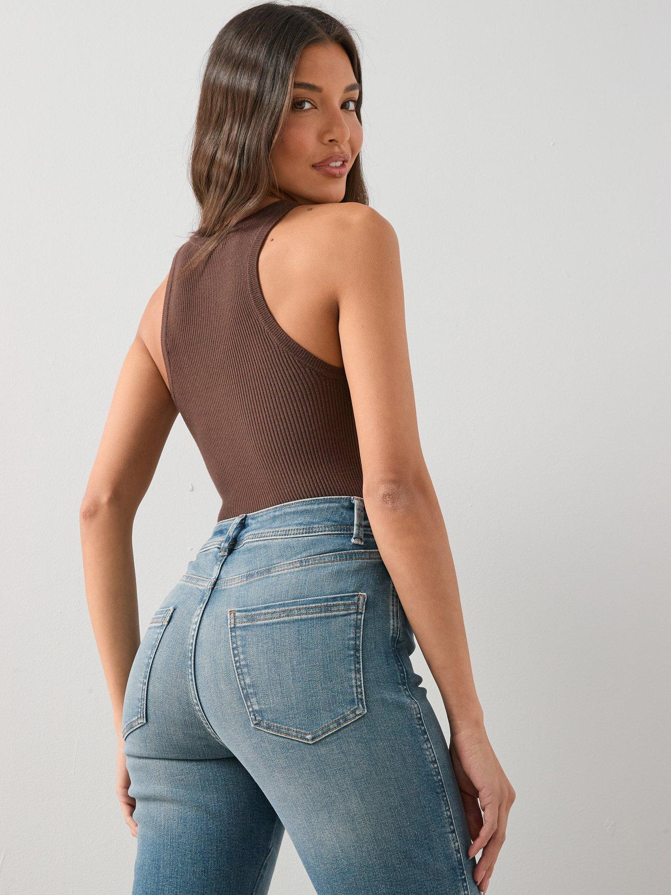 Image 5 of 6 of The Very Collection Sculpt Straight Leg Jeans - Dark Wash