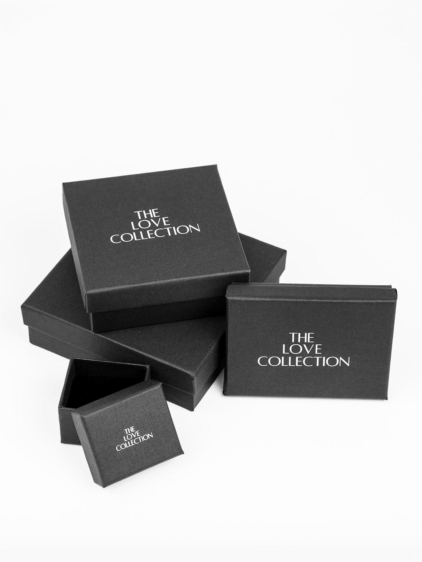 Image 5 of 5 of The Love Collection Sterling Silver Tiny Moon Crystal Studs