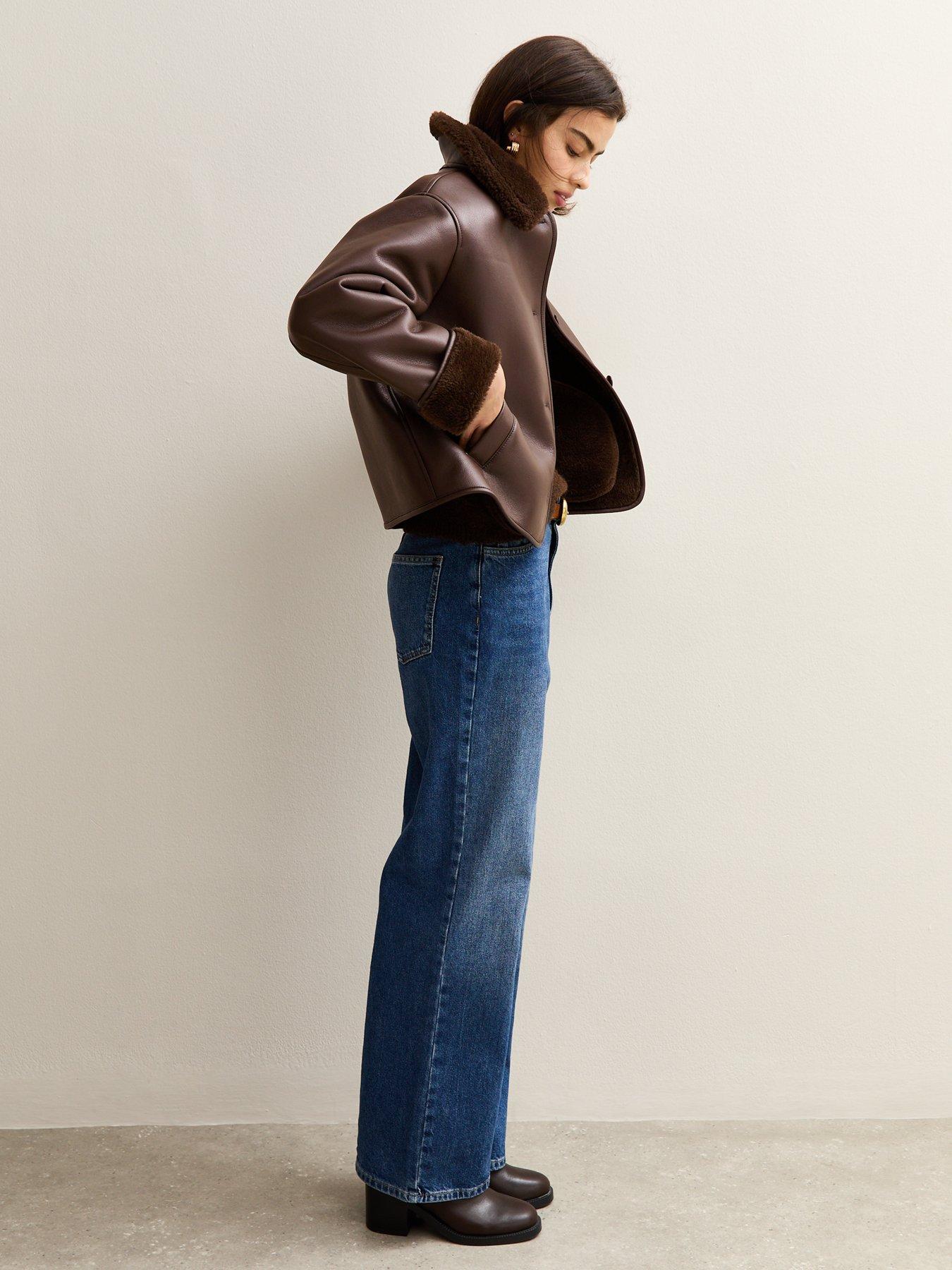 new-look-faux-leather-borg-trim-jacket-dark-browndetail