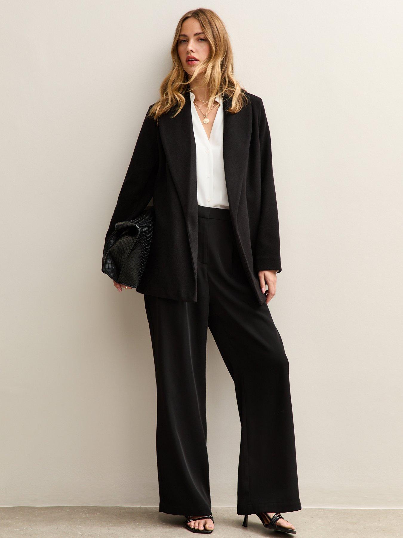 new-look-soft-touch-shawl-lapel-short-coat-blackback