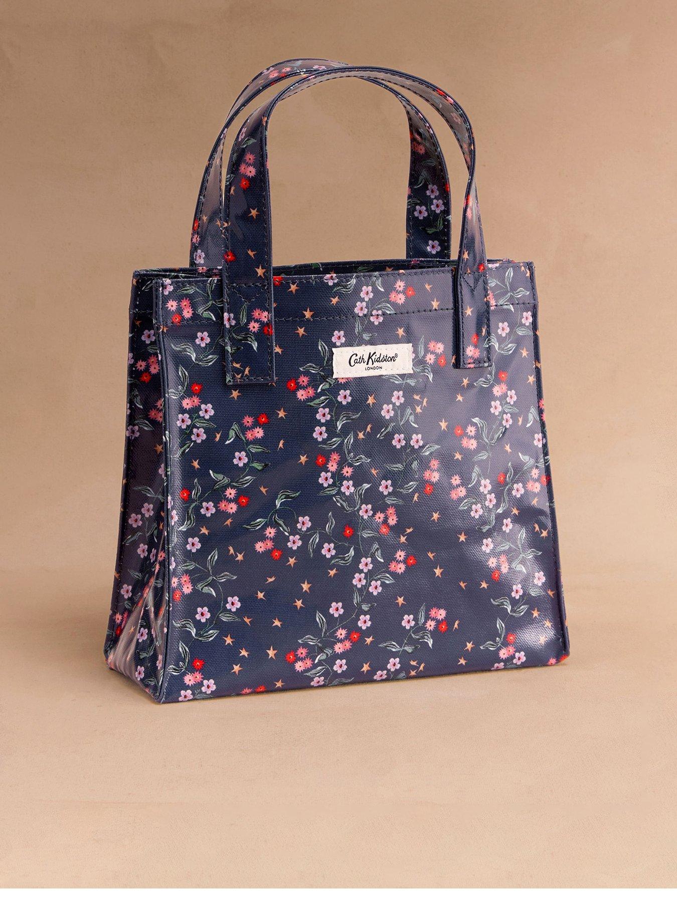 Image 1 of 4 of Cath Kidston Small&nbsp;Navy Star Sprig Book Bag&nbsp;- Navy