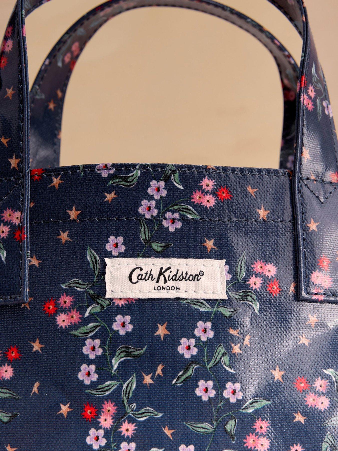 Image 4 of 4 of Cath Kidston Small&nbsp;Navy Star Sprig Book Bag&nbsp;- Navy