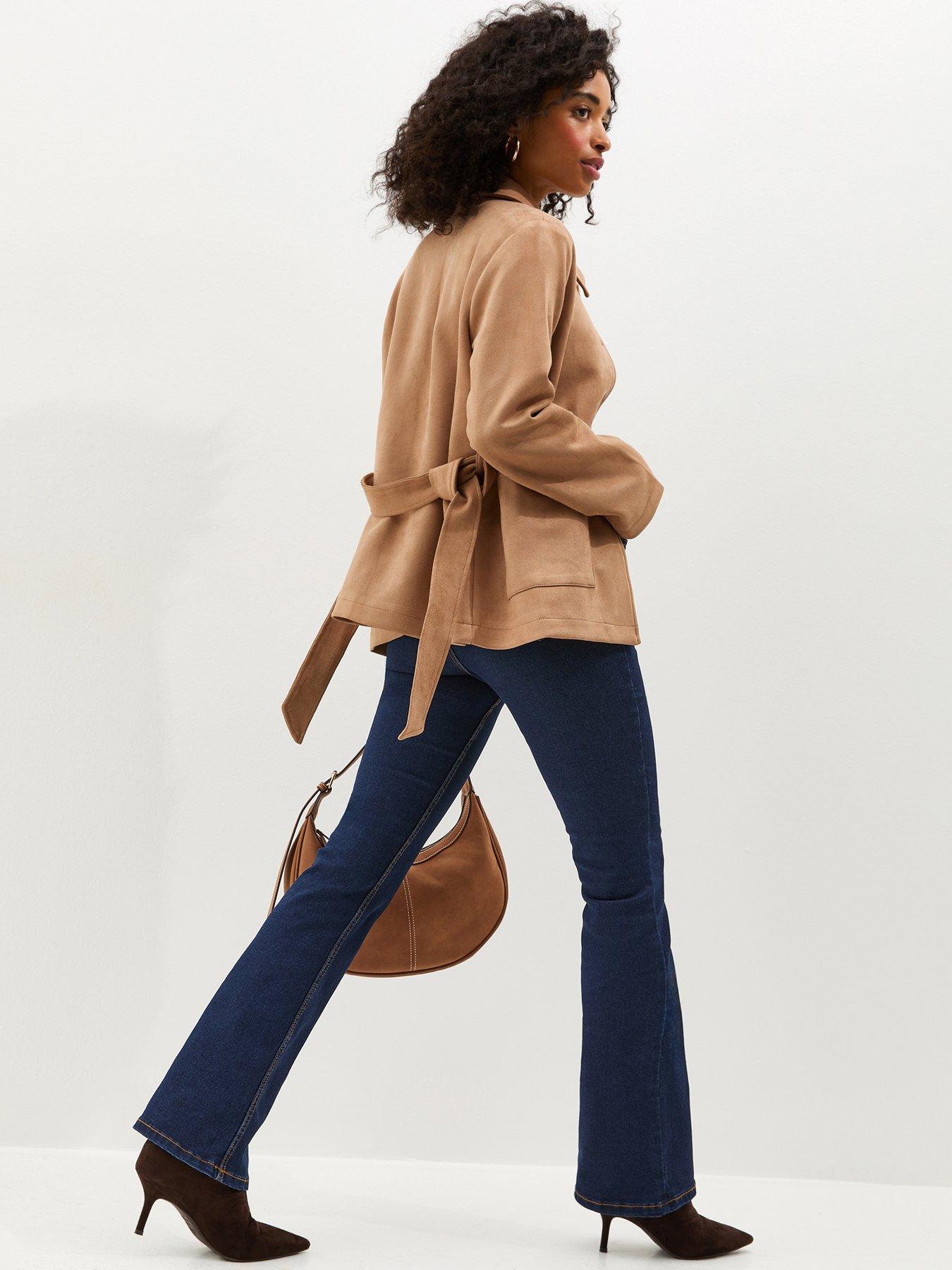 Image 3 of 7 of New Look Waist Enhance Quinn Bootcut Jeans - Blue