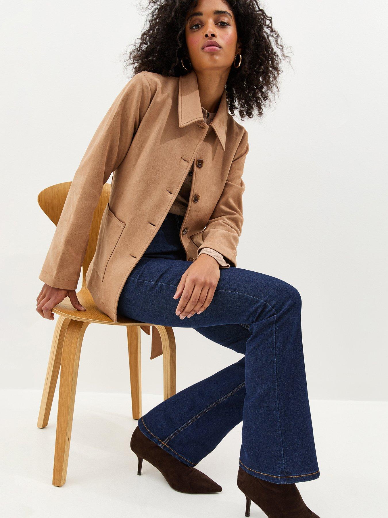 Image 5 of 7 of New Look Waist Enhance Quinn Bootcut Jeans - Blue