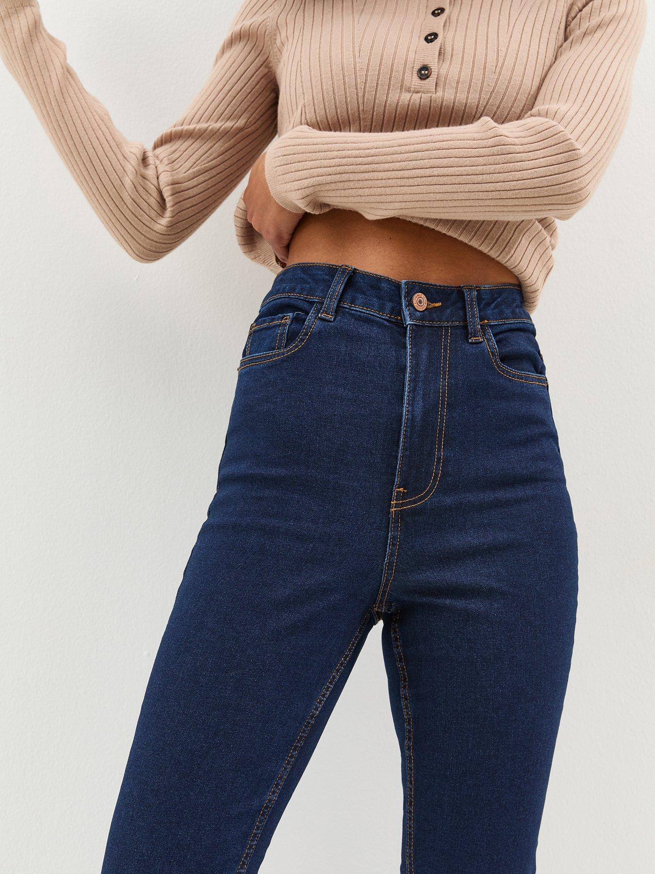 Image 6 of 7 of New Look Waist Enhance Quinn Bootcut Jeans - Blue