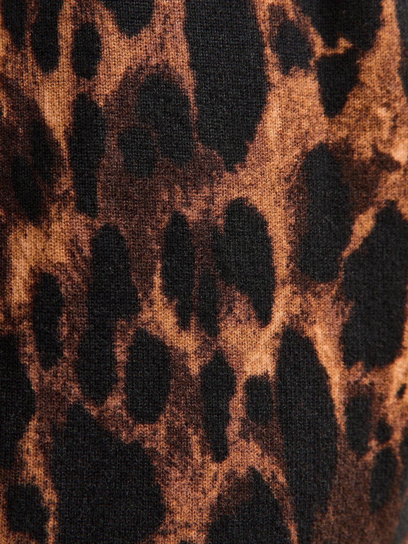 Image 5 of 5 of New Look Brown Leopard Print Soft Touch Top