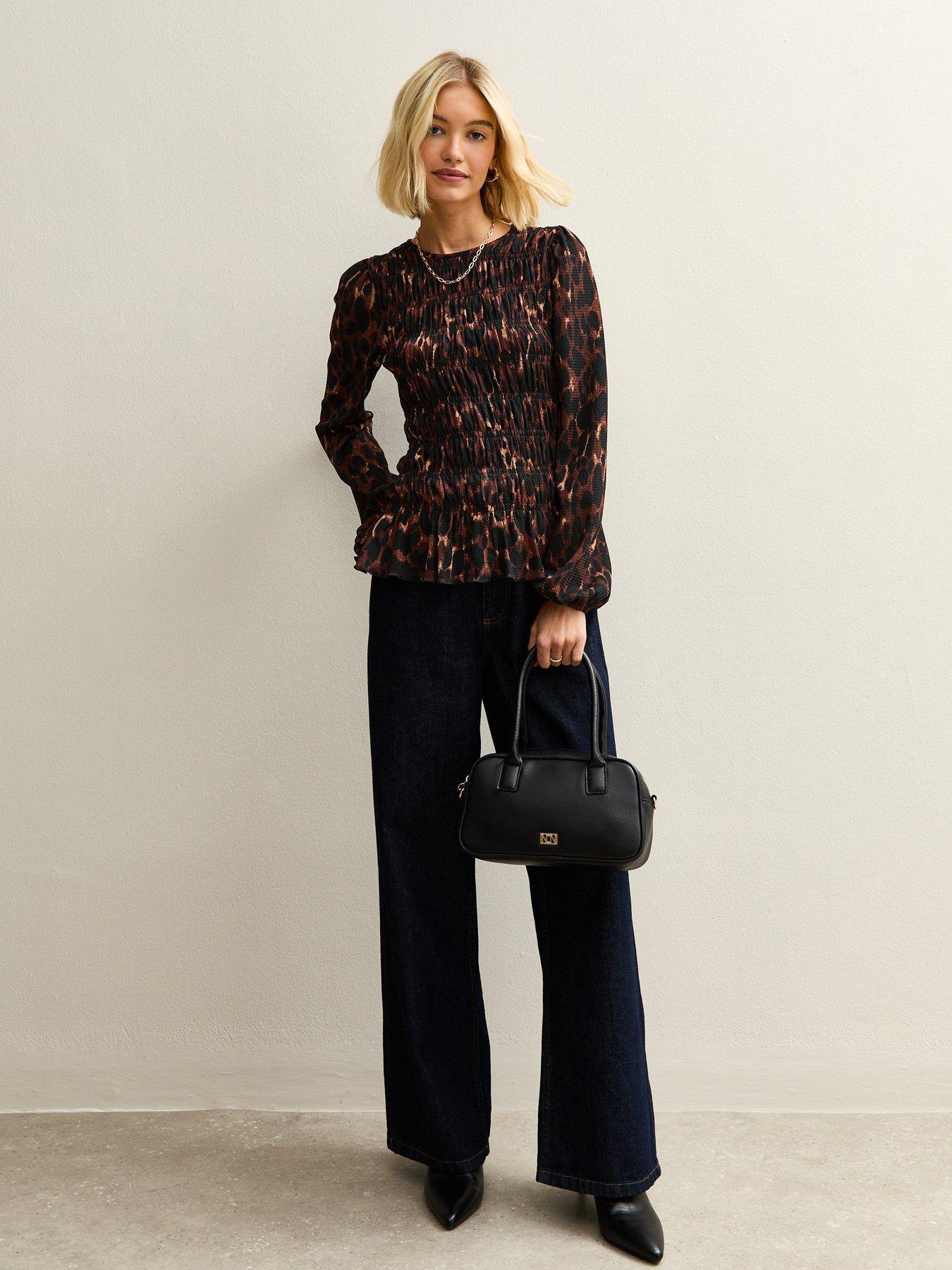 new-look-animal-print-textured-jersey-shirred-top-printback