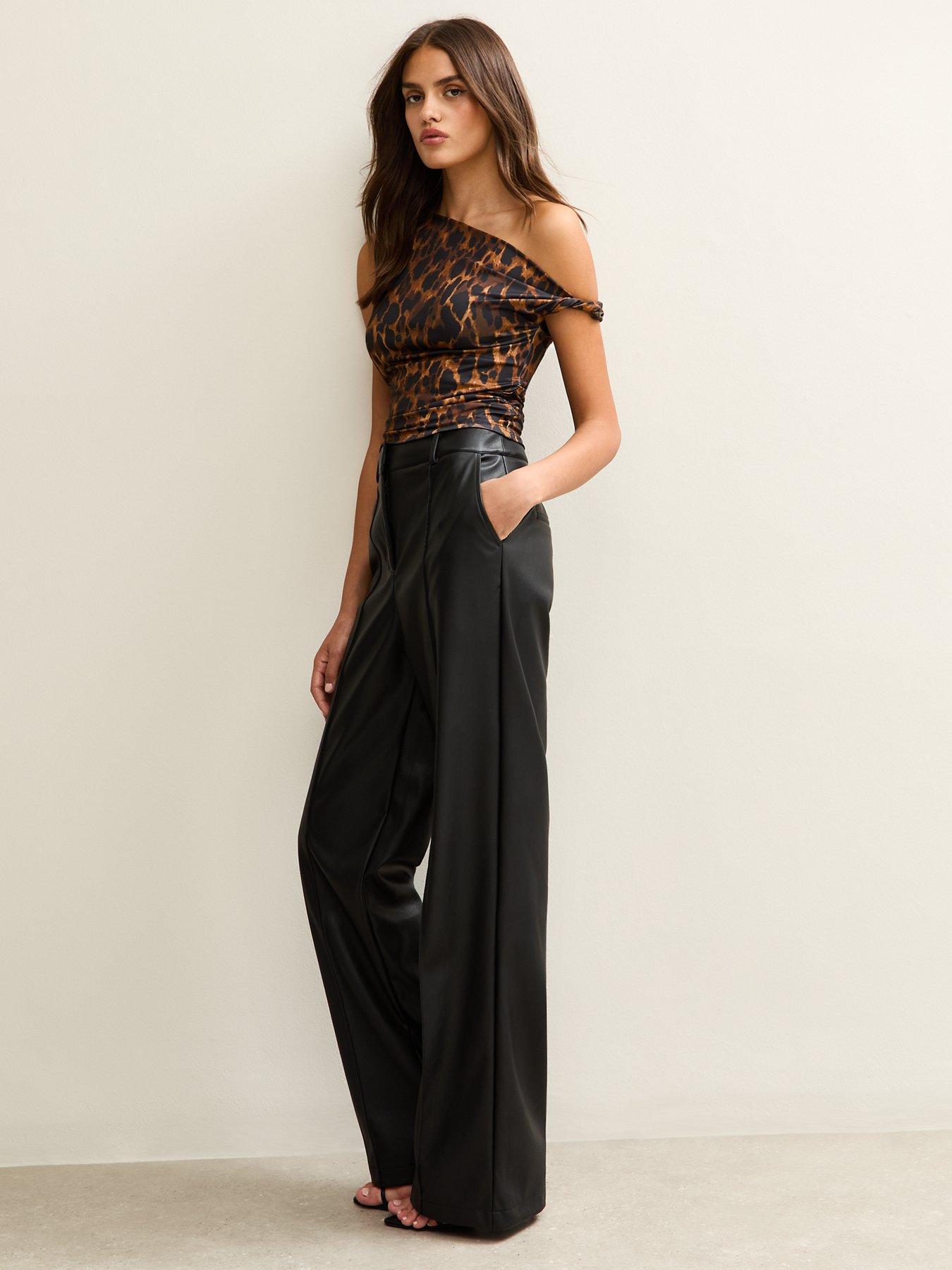 new-look-leopard-print-off-the-shoulder-top-brownback