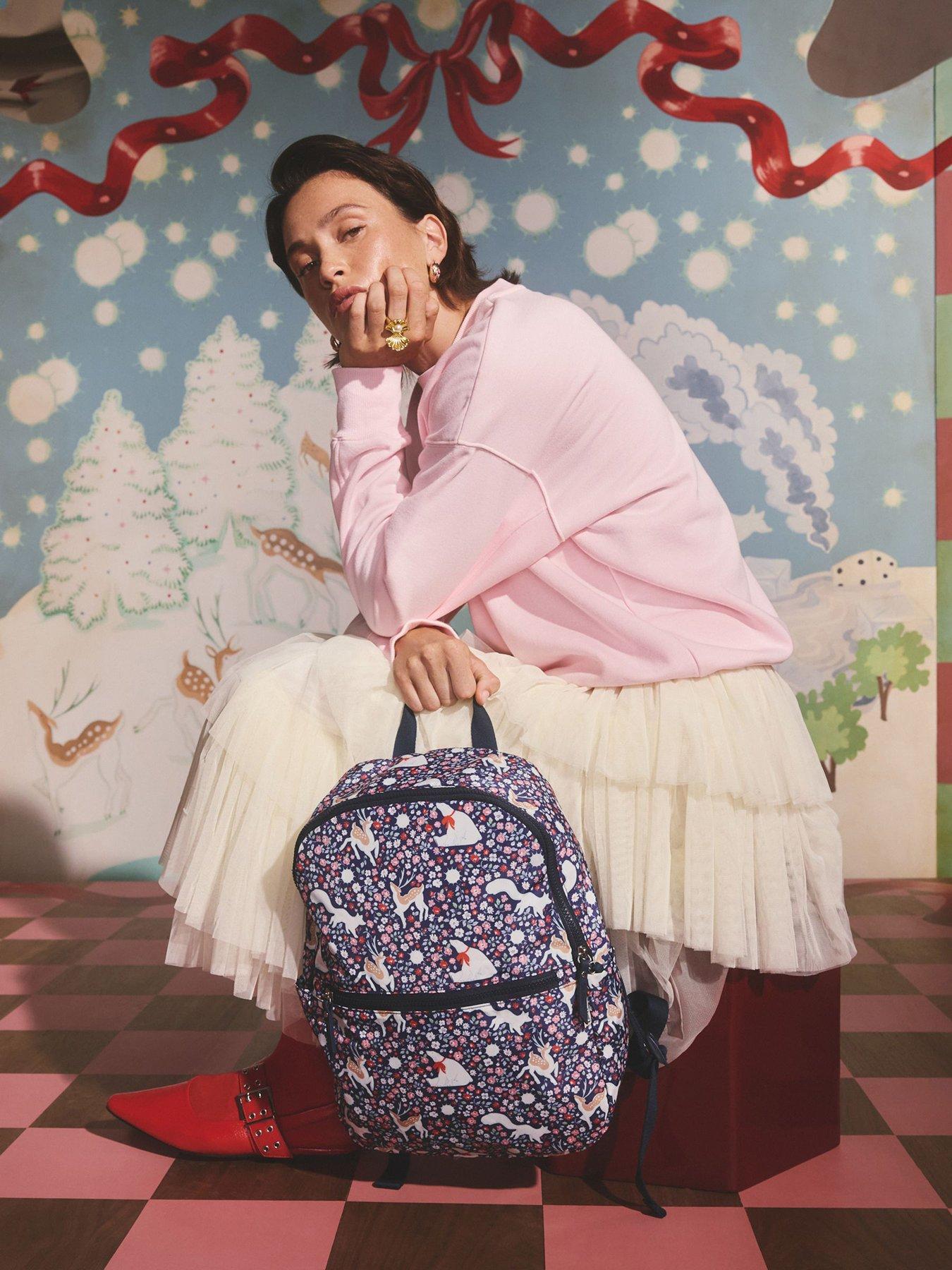 Image 2 of 6 of Cath Kidston Polar Ditsy Backpack - Navy
