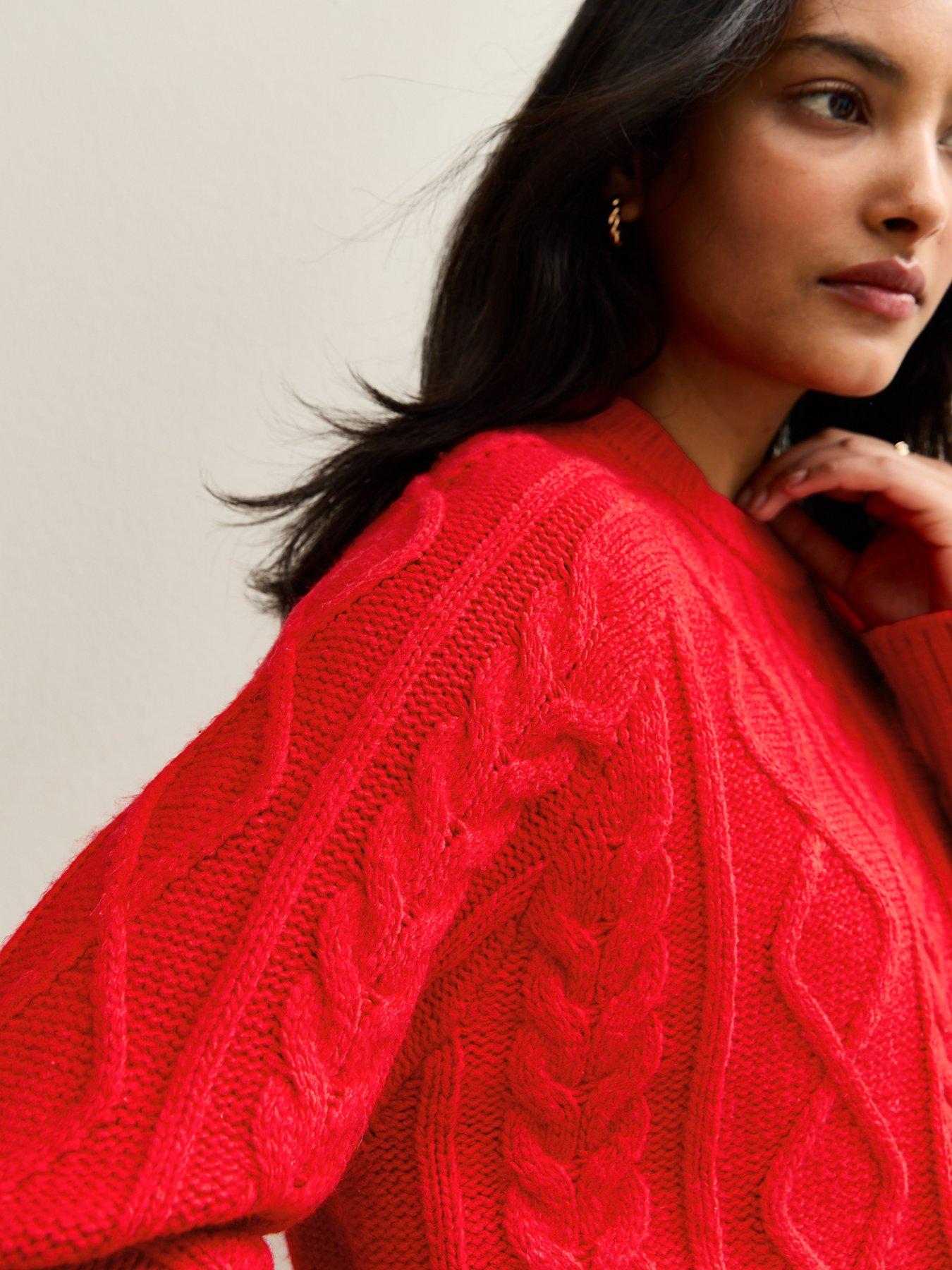 new-look-red-cable-knit-raglan-sleeve-jumperoutfit