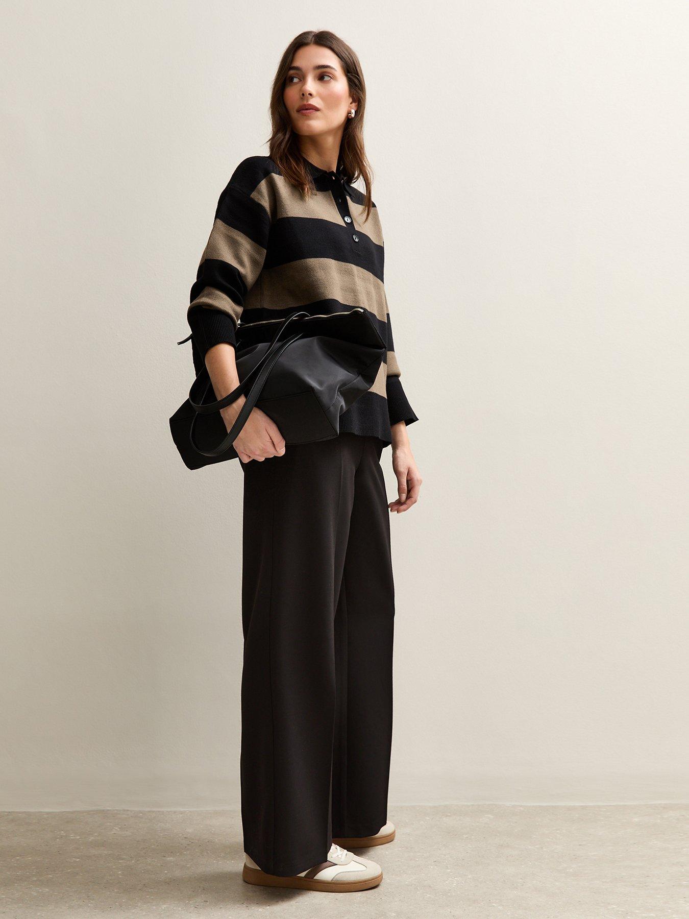 new-look-compact-knit-button-up-polo-top-stripeback