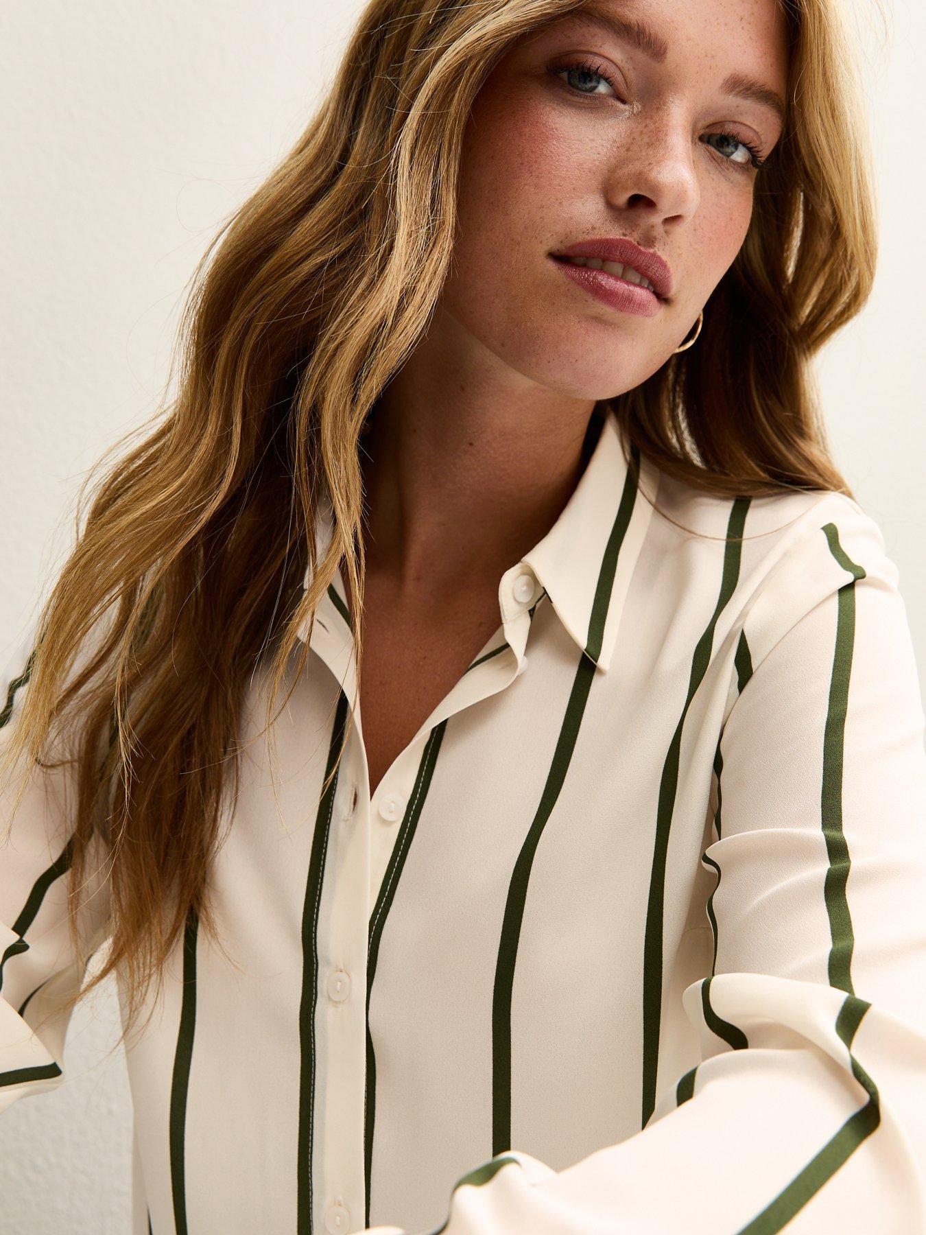 new-look-stripe-print-shirt-greenoutfit