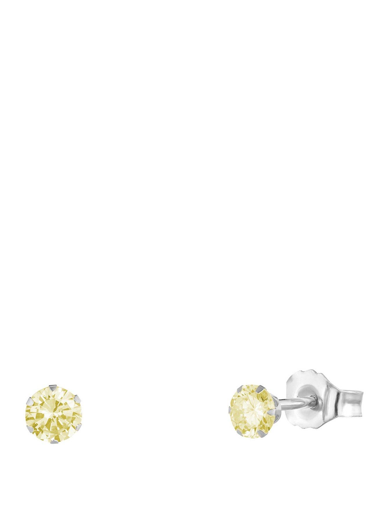 the-love-collection-sterling-silver-3mm-cz-birthstone-stud-earrings