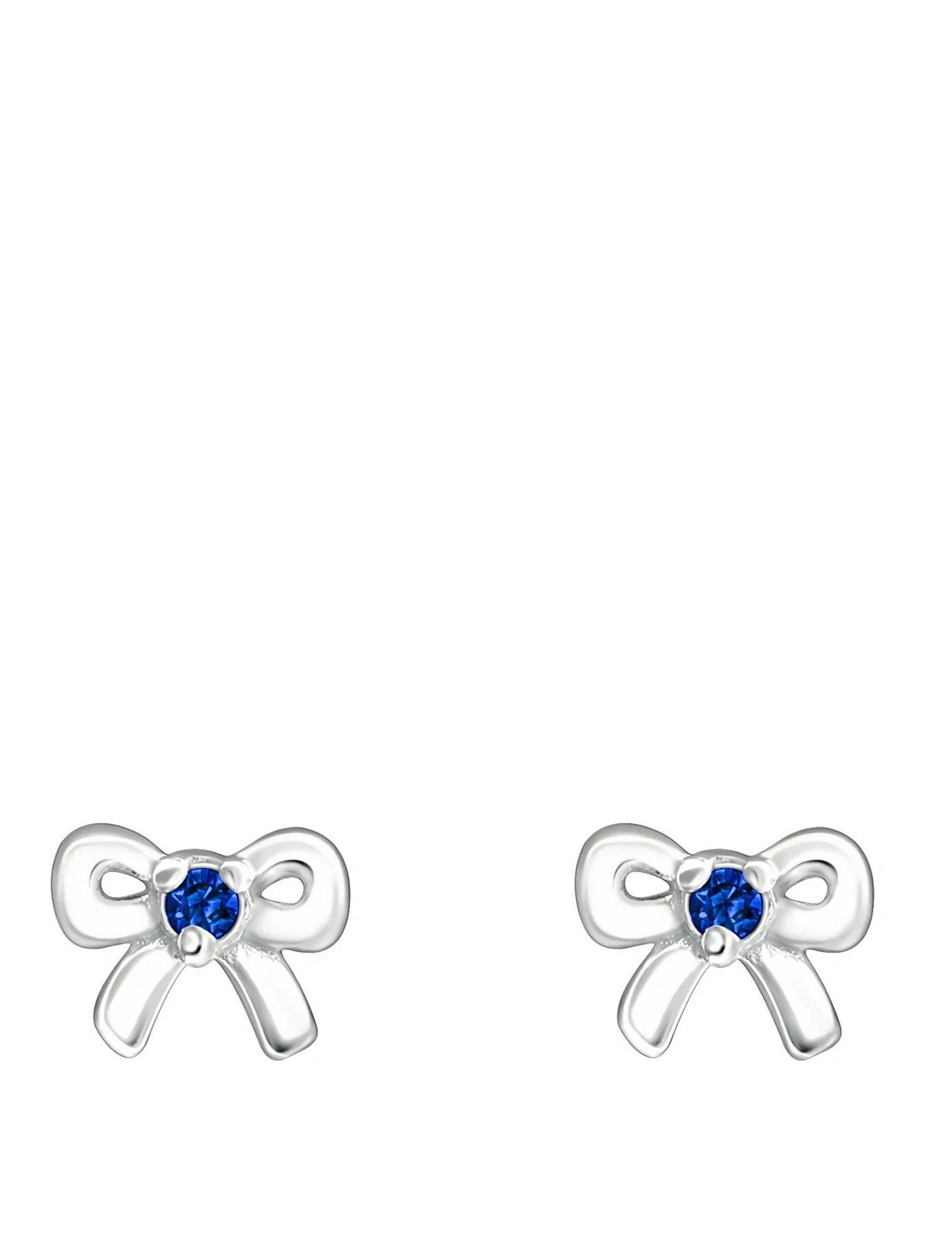 the-love-collection-sterling-silver-bow-cz-birthstone-stud-earrings