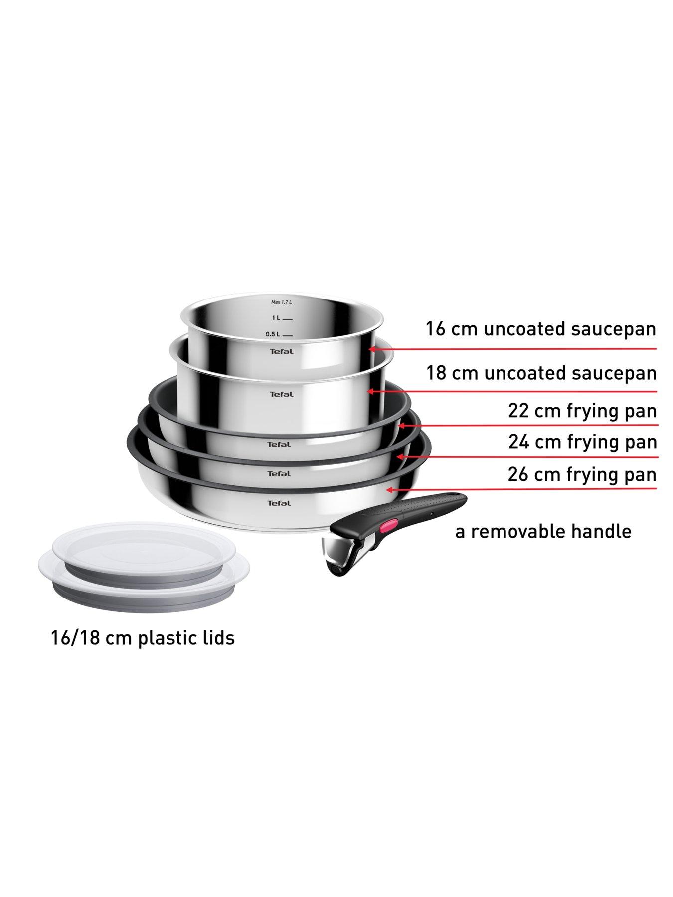 Image 2 of 7 of Tefal Ingenio Cook &amp; Eat 8pc Set of Pans Stainless Steel