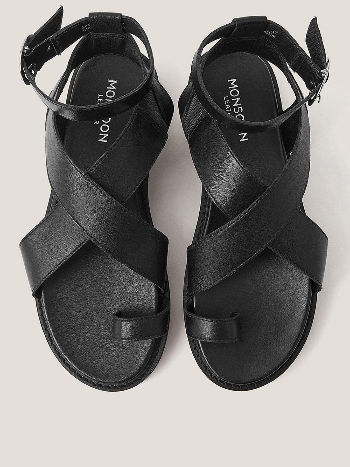 monsoon-ivy-toe-strap-crossover-leather-sandals-blackback
