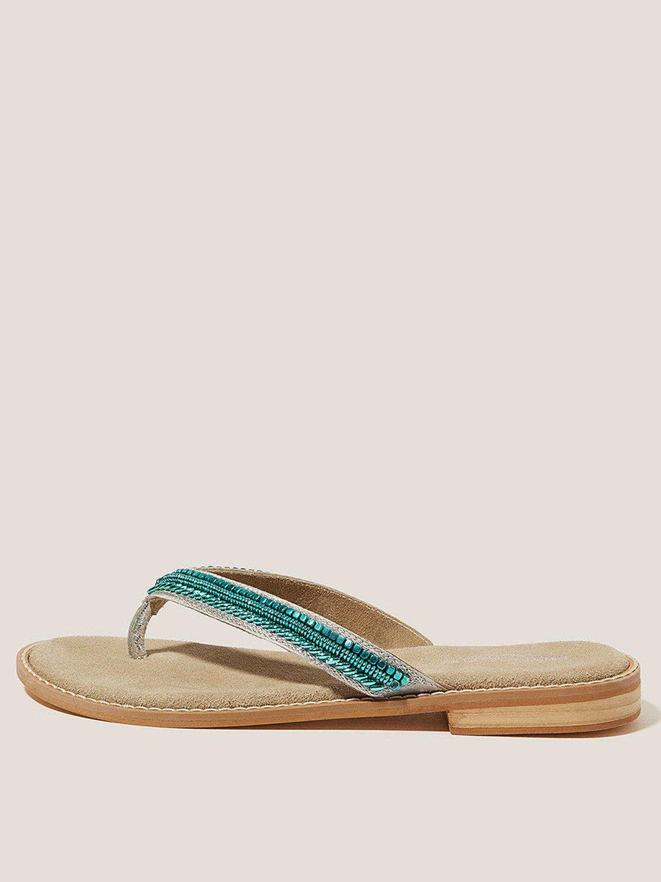 Monsoon Sia Beaded Sandal - Blue