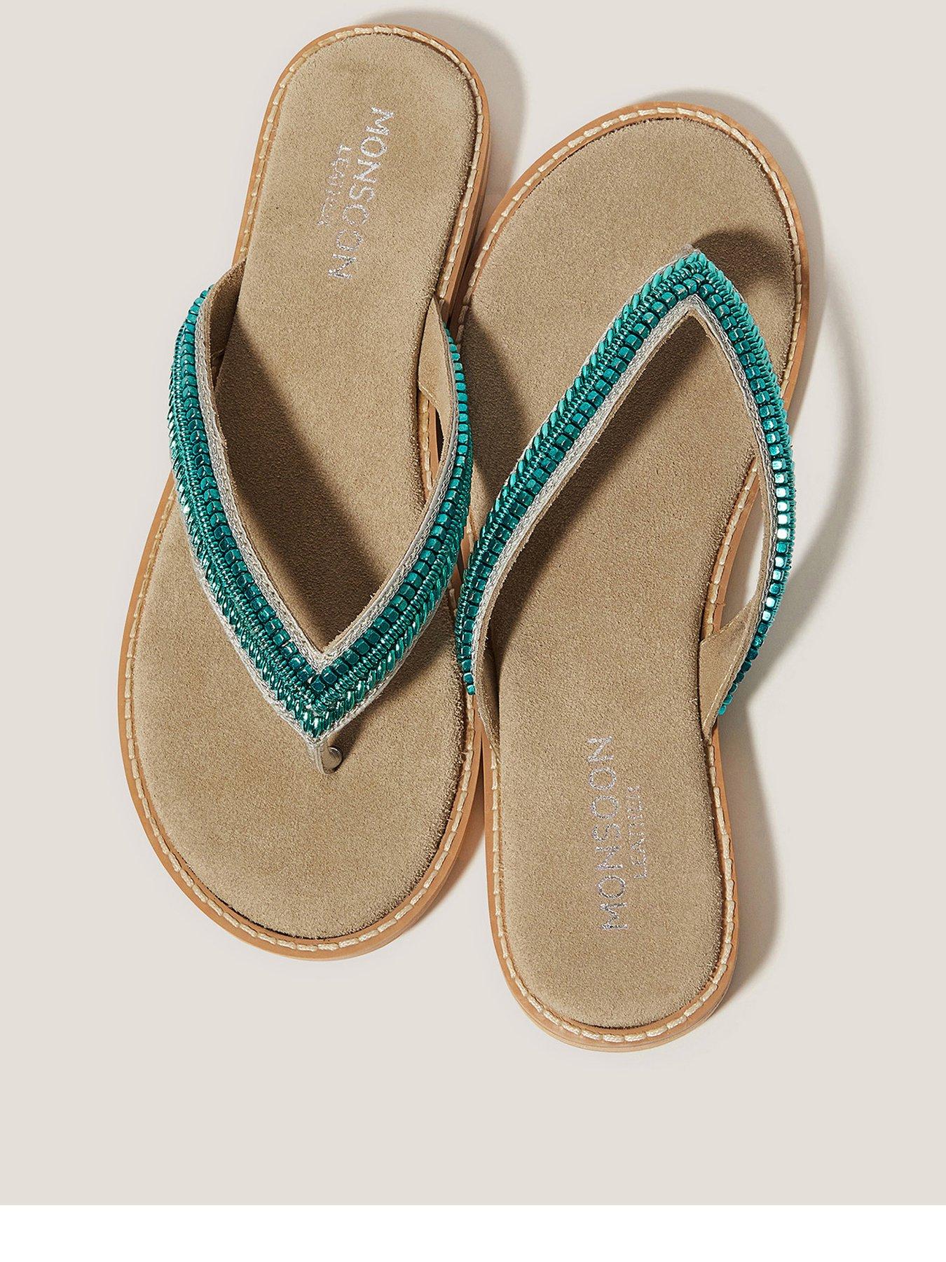 Image 2 of 3 of Monsoon Sia Beaded Sandal - Blue