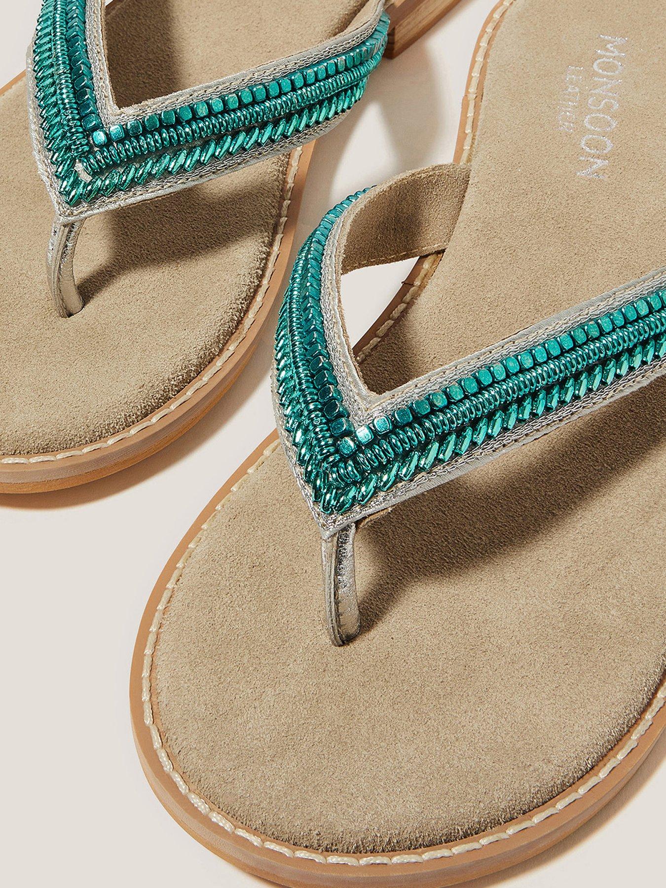 Image 3 of 3 of Monsoon Sia Beaded Sandal - Blue