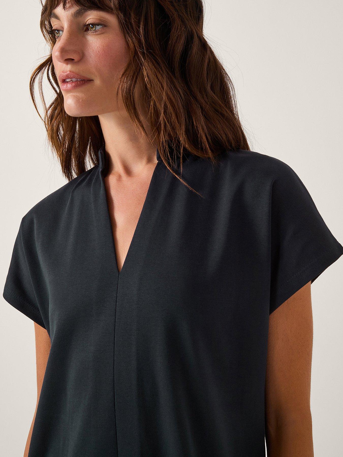 monsoon-felly-fabric-mix-dress-blueoutfit