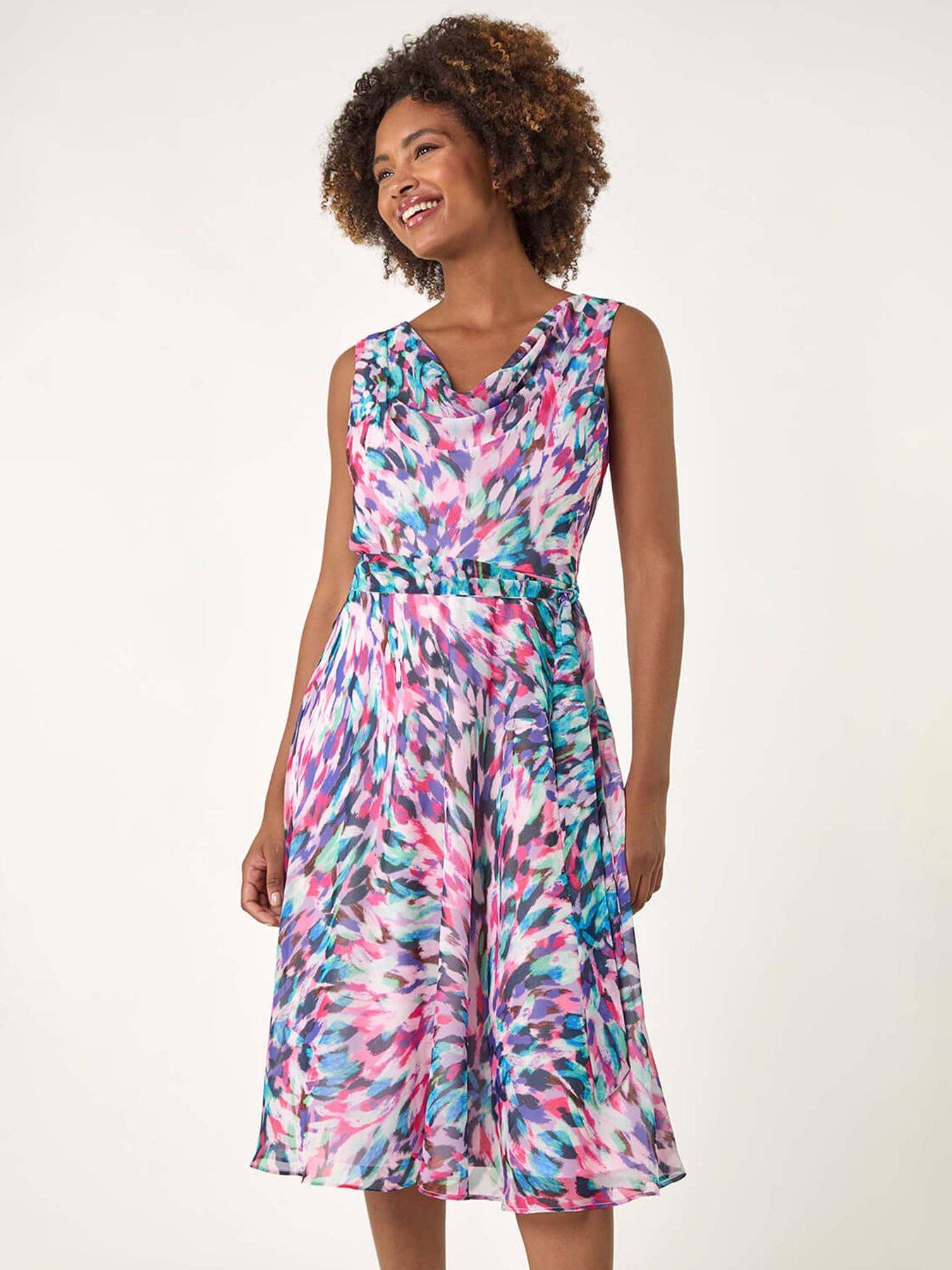 roman-abstract-print-chiffon-cowl-neck-dress-lilacback