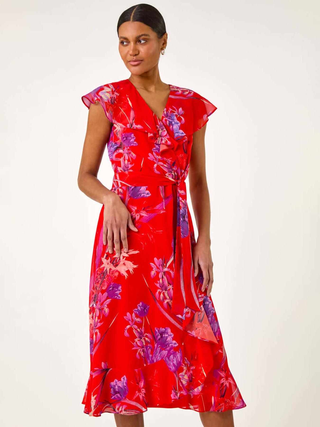 roman-floral-print-ruffle-wrap-front-midi-dress-redback