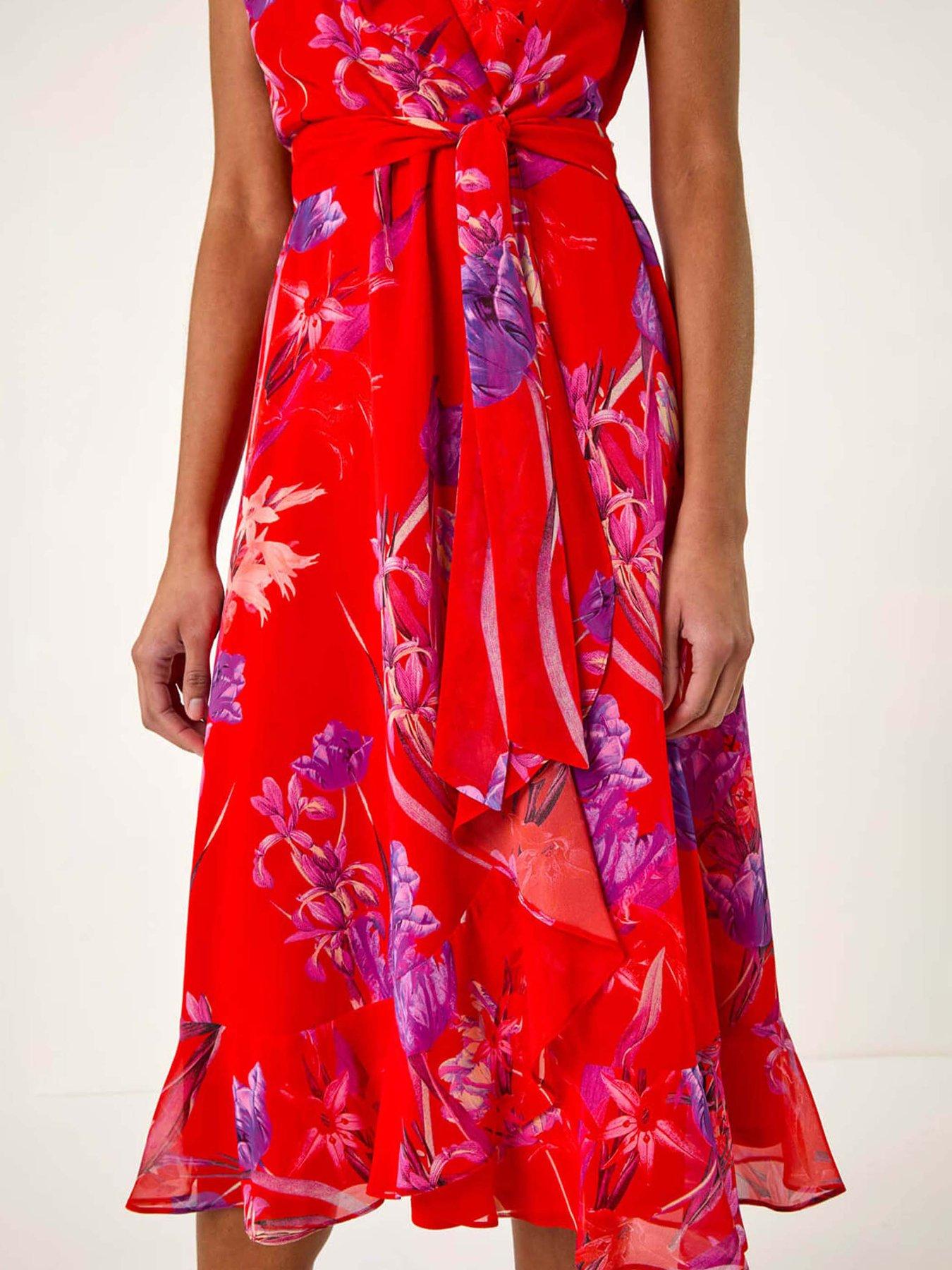 roman-floral-print-ruffle-wrap-front-midi-dress-reddetail