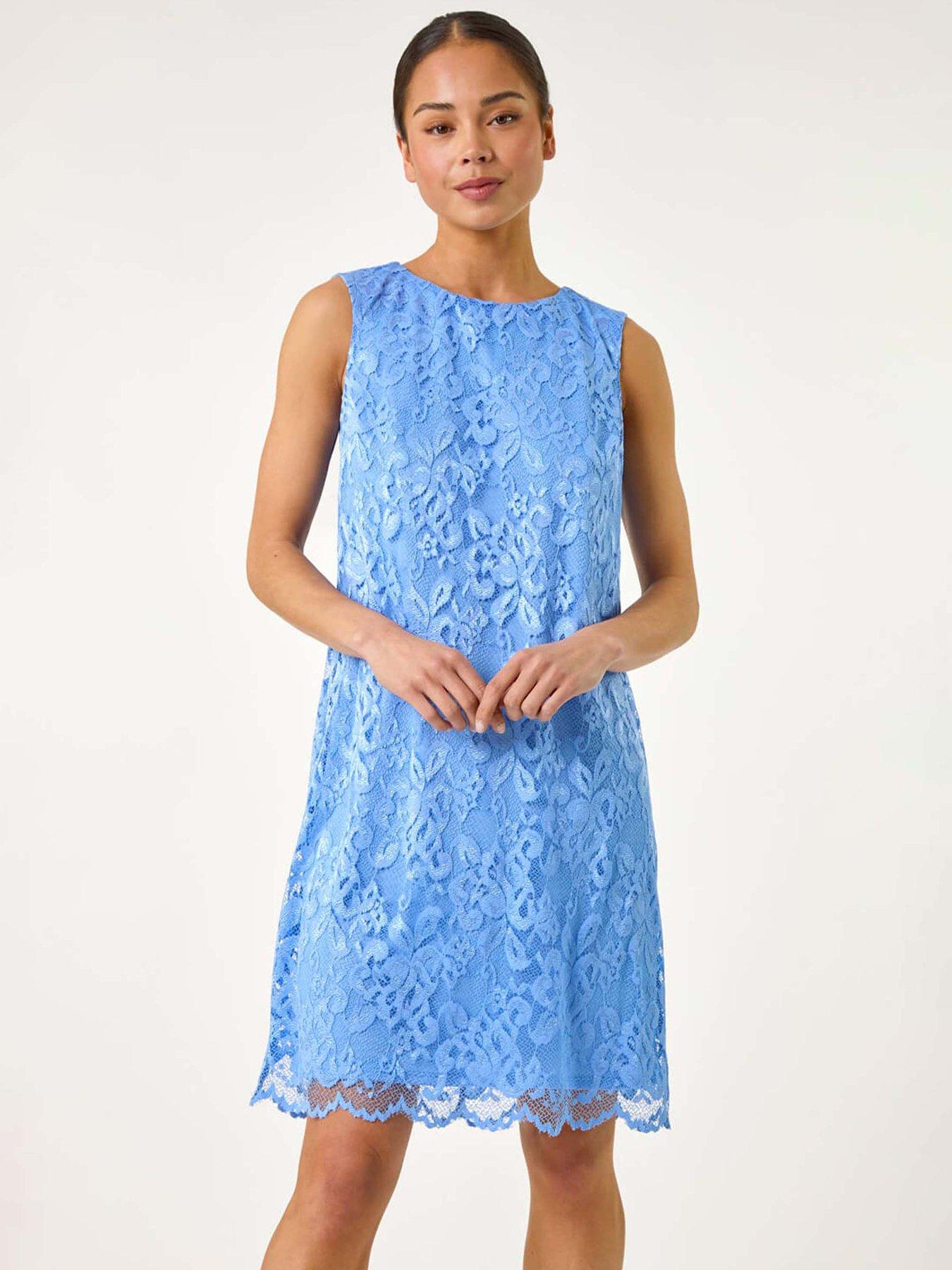 roman-petite-bow-back-lace-shift-dress-blueback