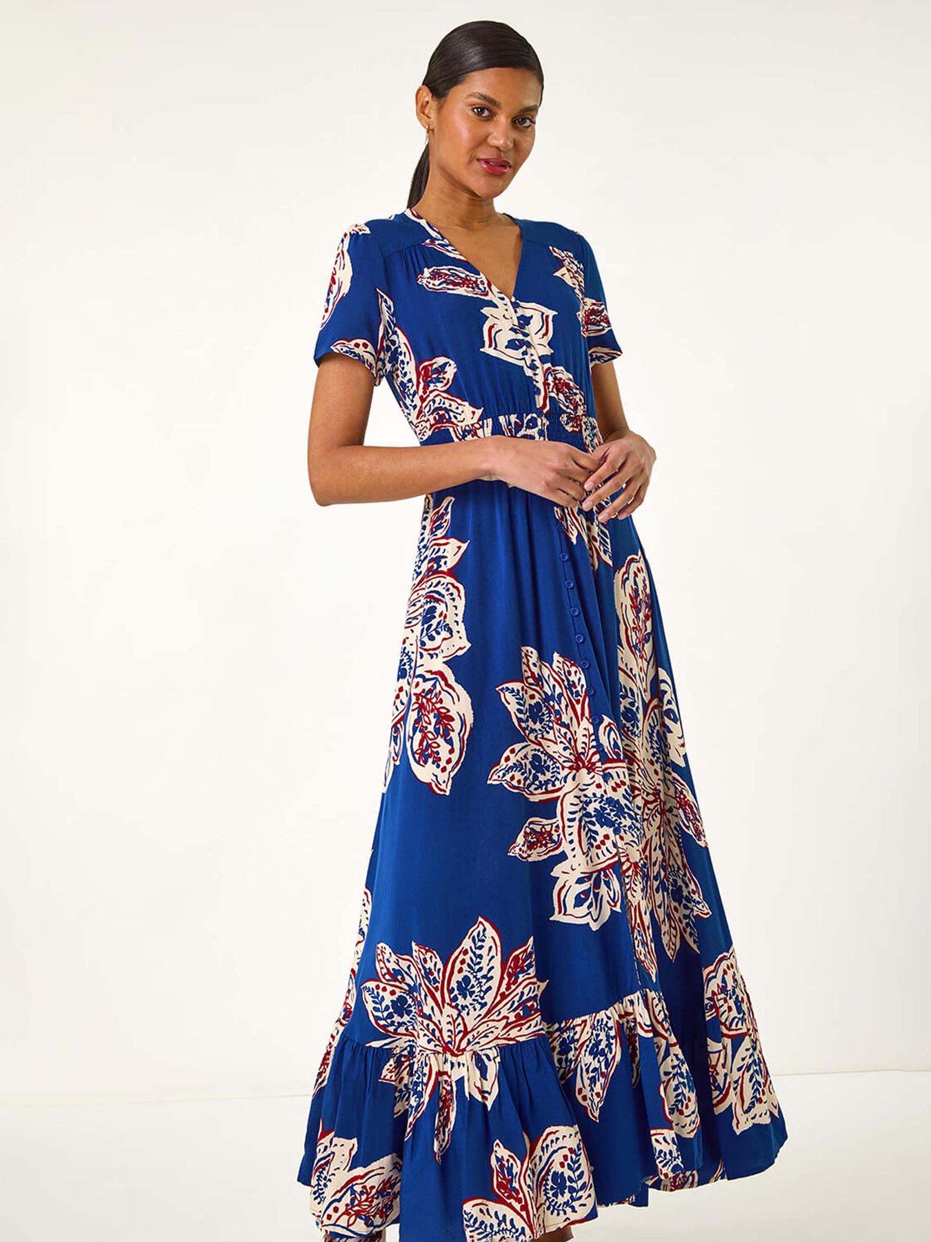 roman-leaf-print-shirred-maxi-dress-blueback