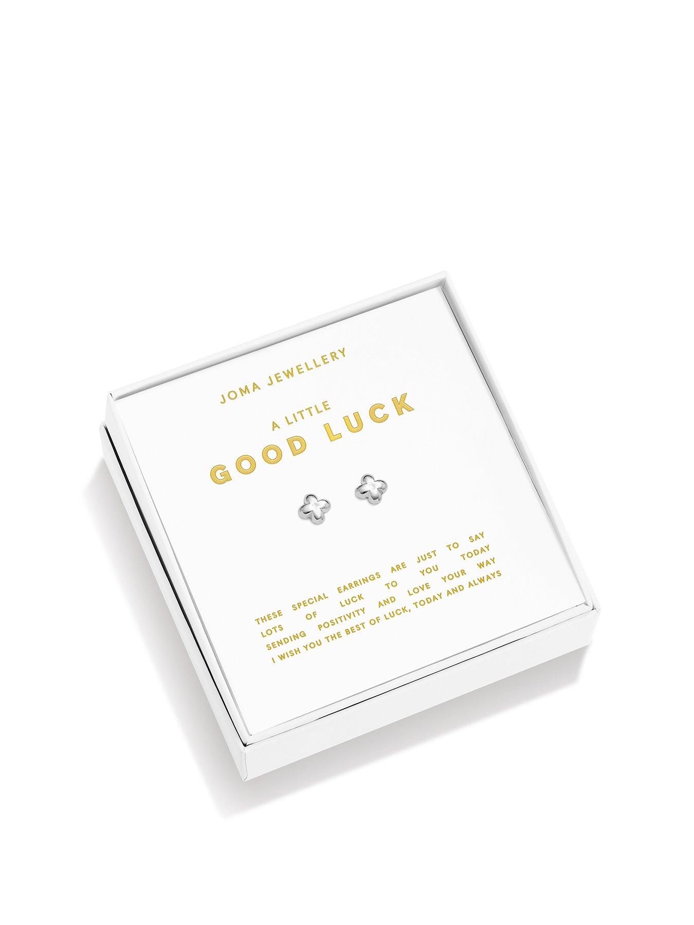 Joma Jewellery BOXED A LITTLE EARRINGS , GOOD LUCK , Silver Plated , Earrings