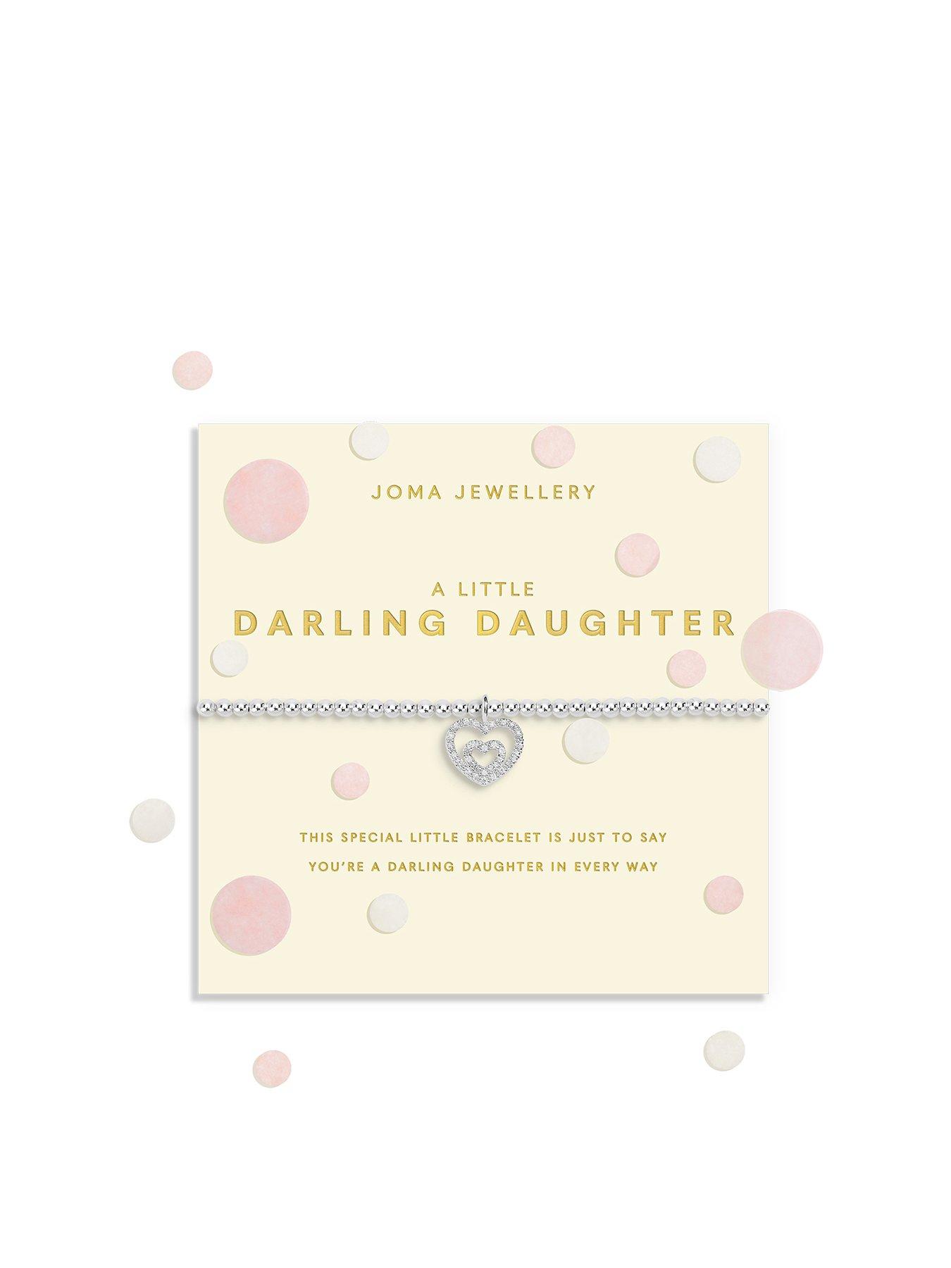Joma Jewellery CONFETTI A LITTLE , DARLING DAUGHTER , Silver Plated , Bracelet , 17.5cm stretch
