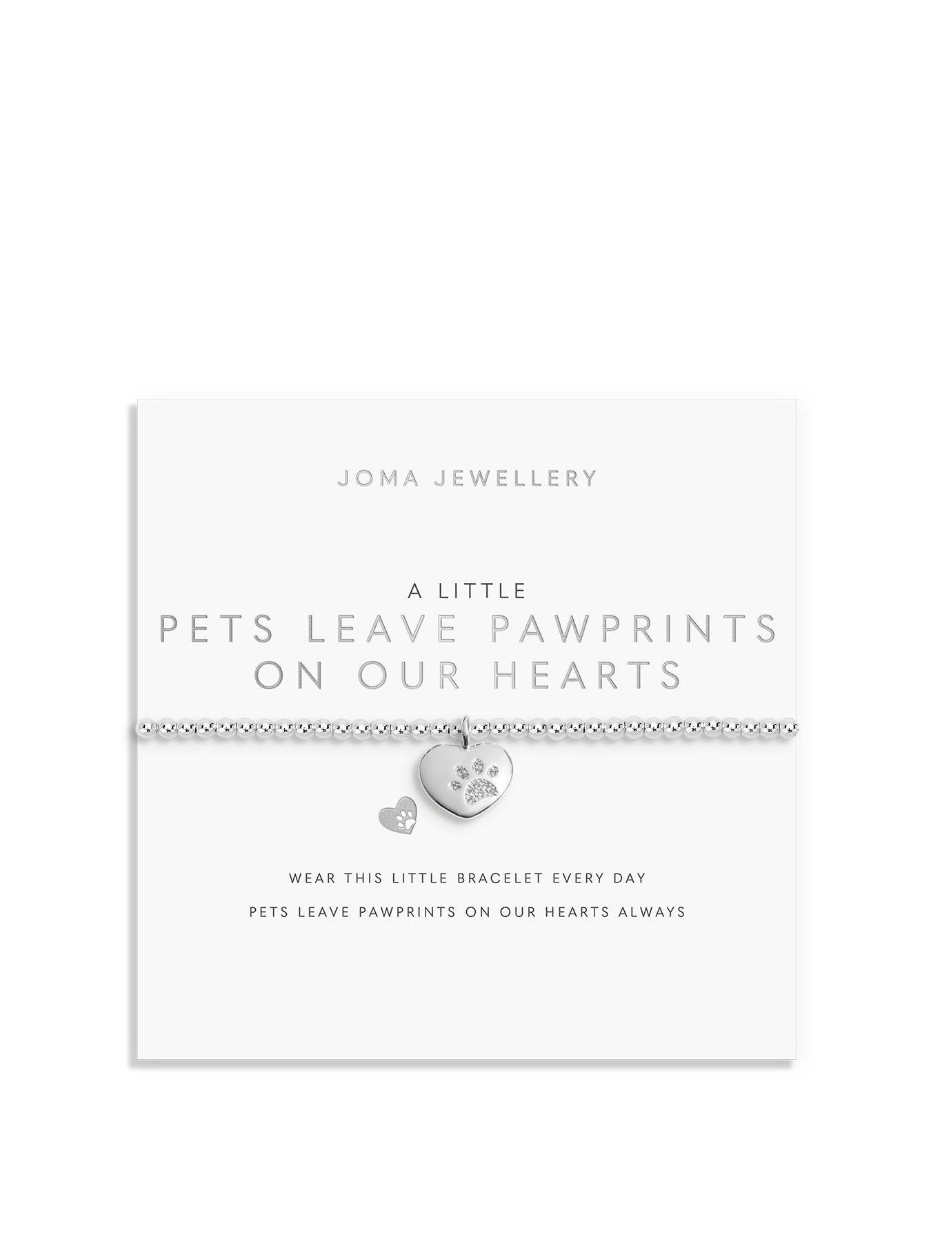 undefined A LITTLE , PETS LEAVE PAWPRINTS ON OUR HEARTS , Silver Plated , Bracelet , 17.5cm stretch