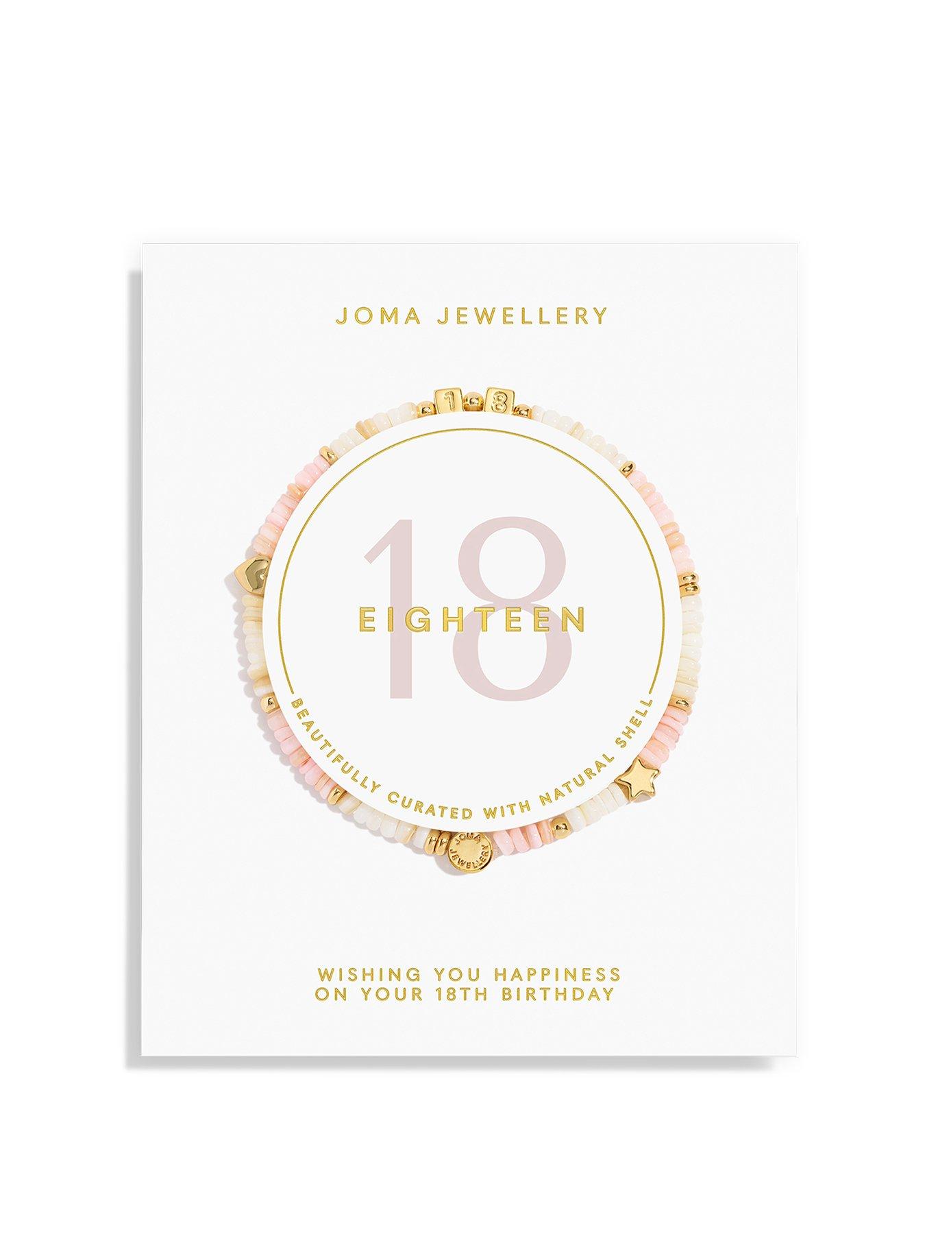 Joma Jewellery HAPPY LITTLE MOMENTS , 18TH BIRTHDAY , Gold Plated , Bracelet , 17.5cm stretch
