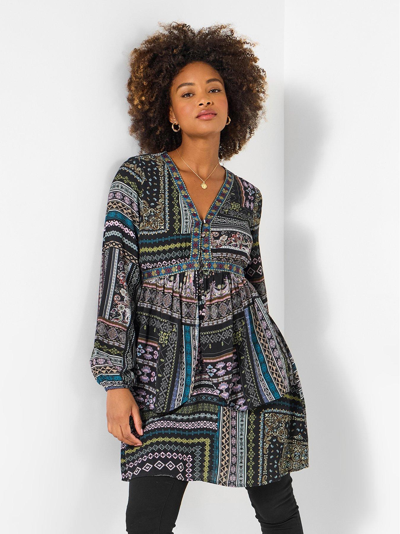 joe-browns-beautiful-boho-tunic-dress-blackfront
