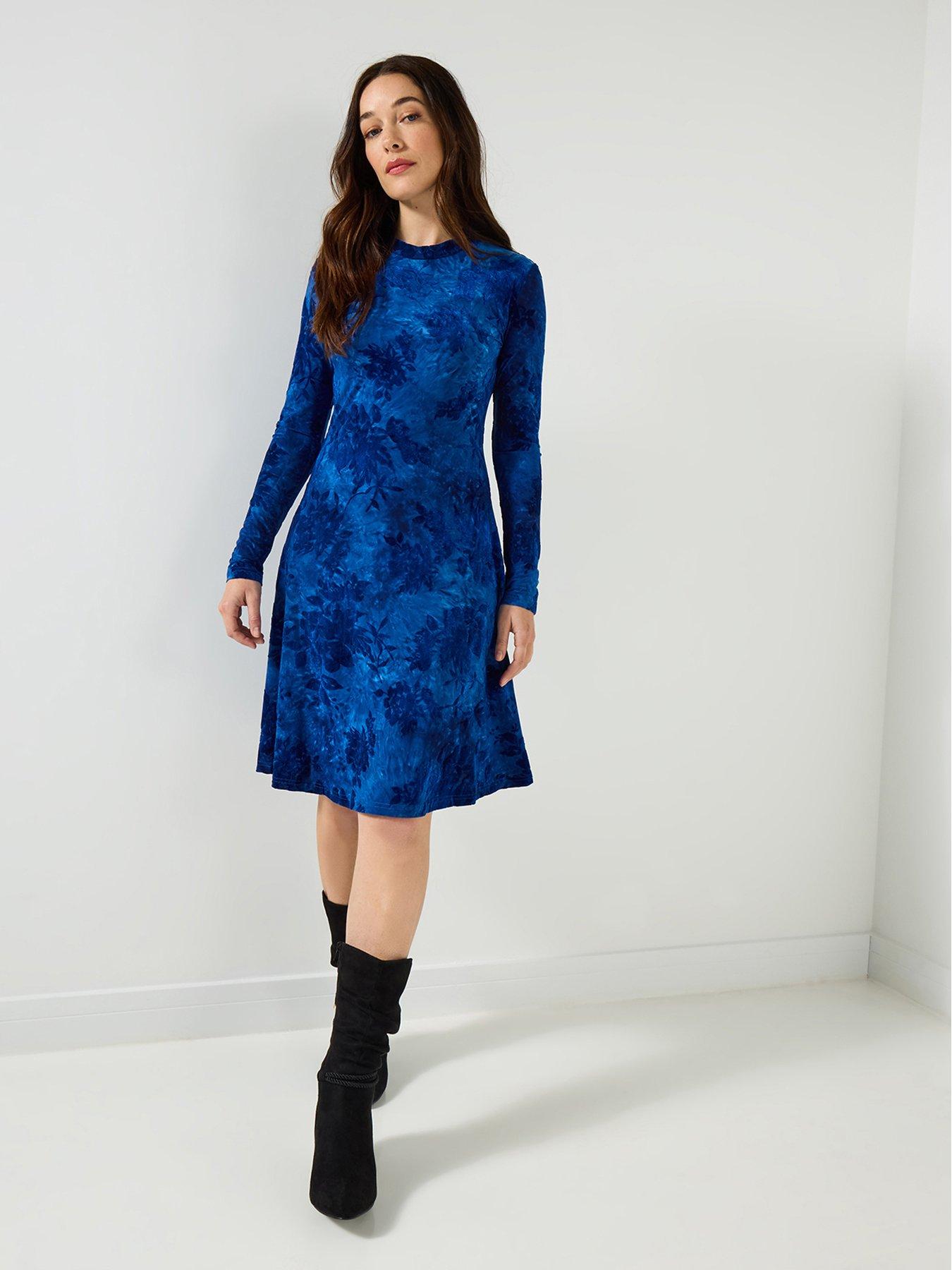 joe-browns-heidi-flocked-jersey-dress-blueback