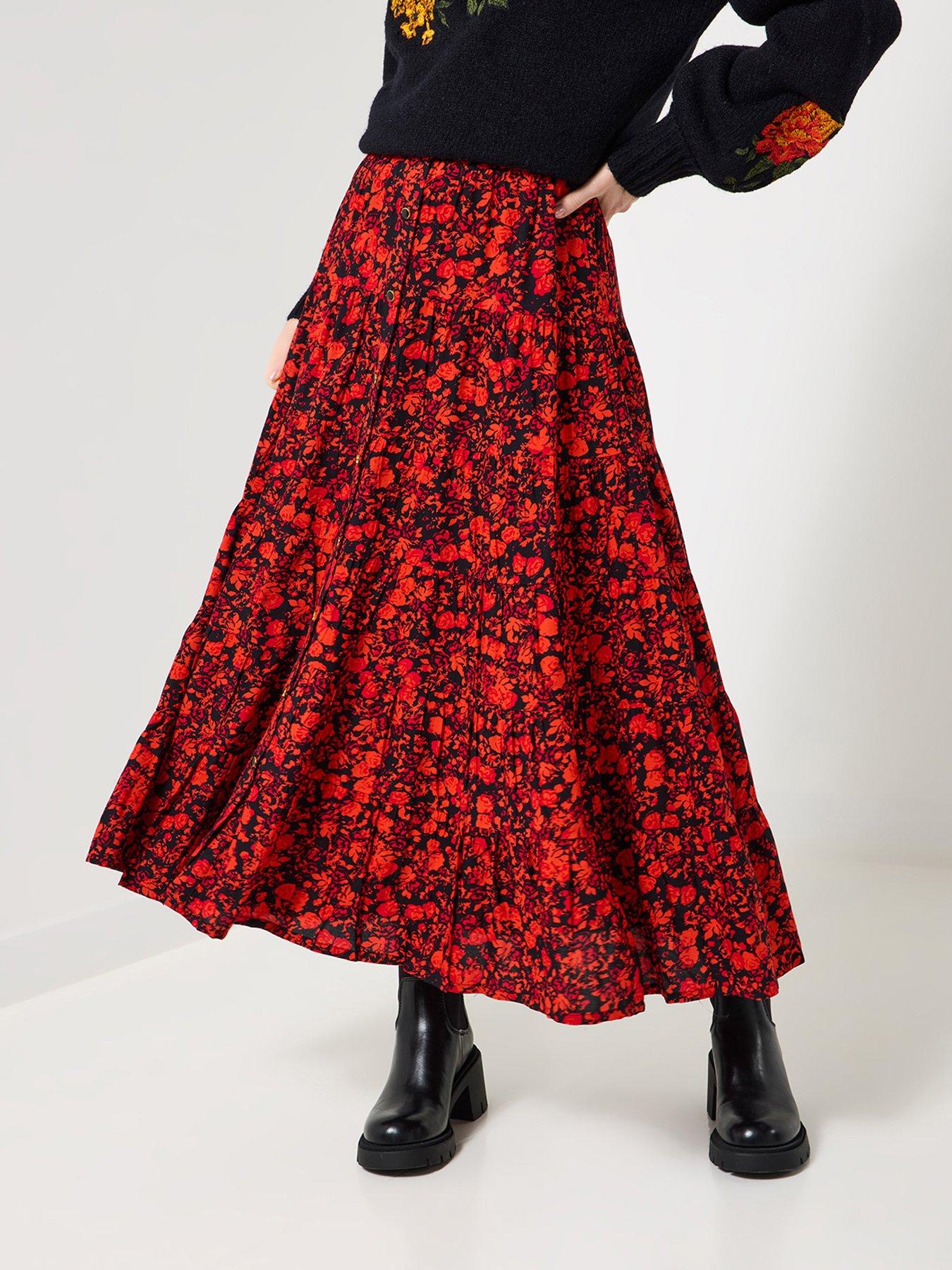 joe-browns-autumn-florals-tiered-maxi-skirt-orange
