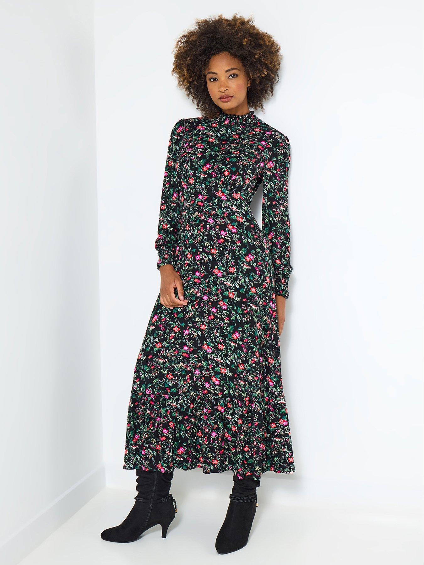 Joe Browns Winter Garden Jersey Dress - Black