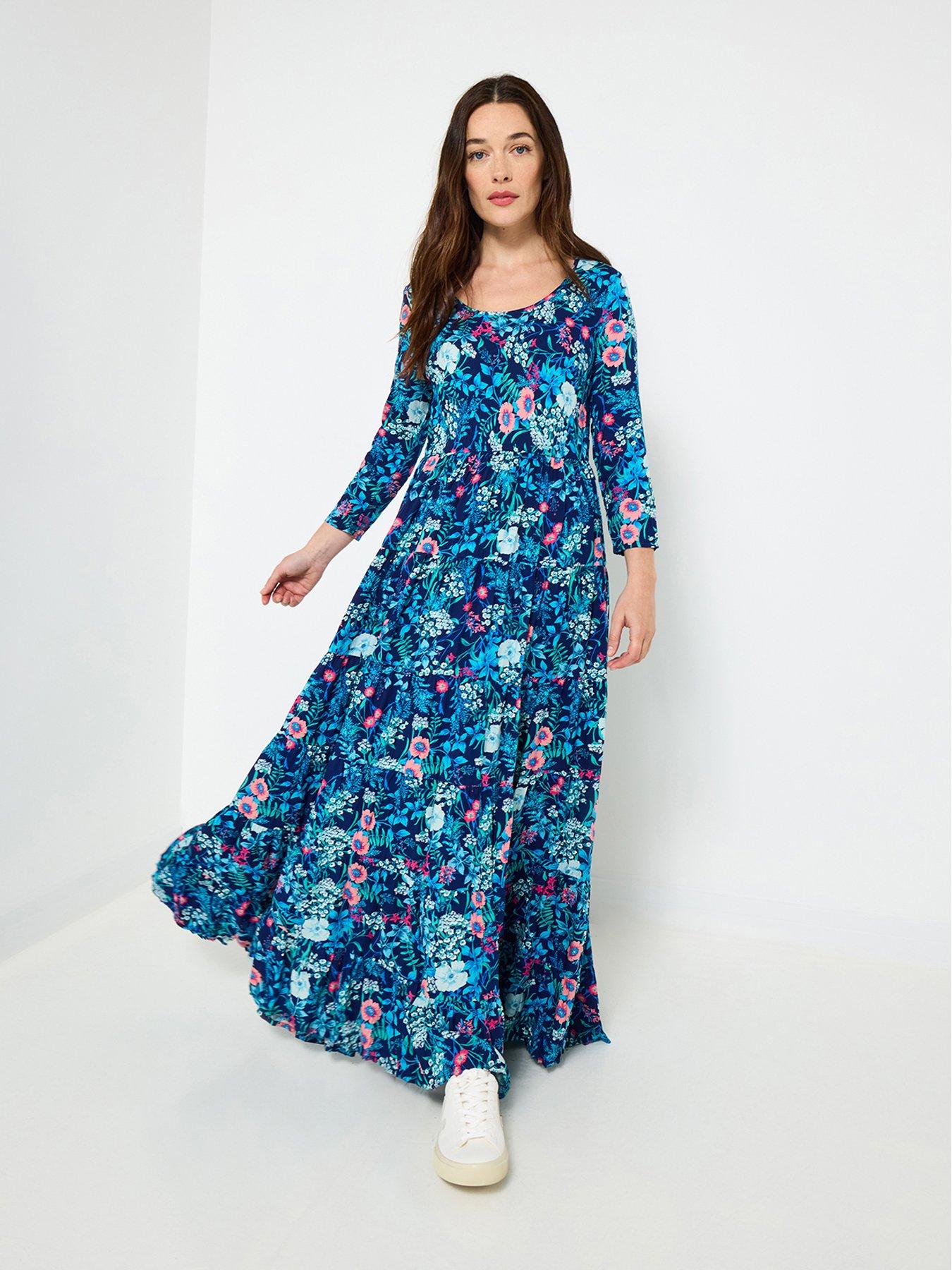 joe-browns-charming-floral-printed-crinkle-dress-blue