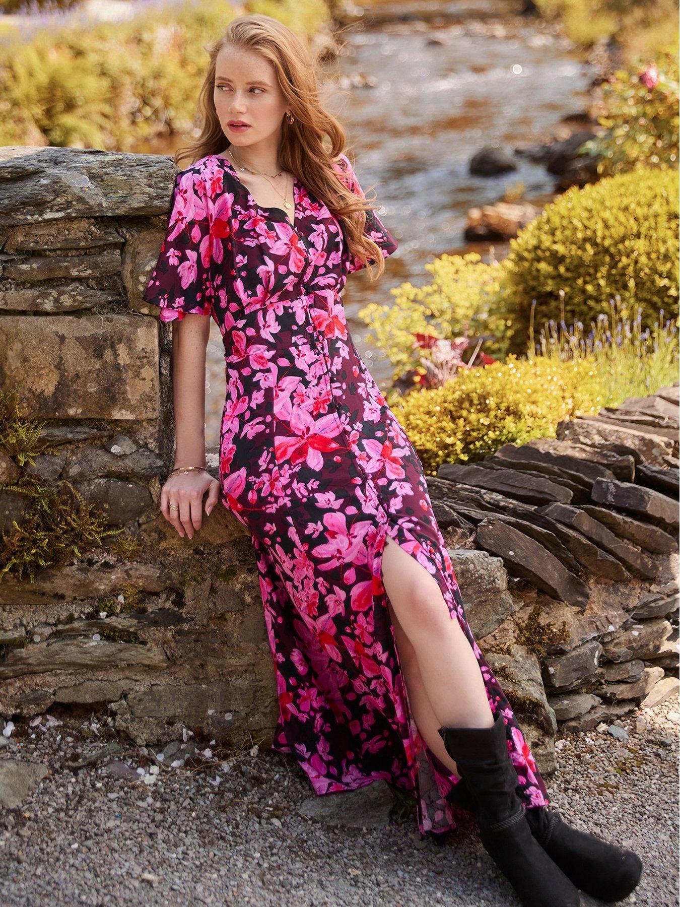 Image 1 of 6 of Joe Browns Brigette Floral Maxi Dress - Pink