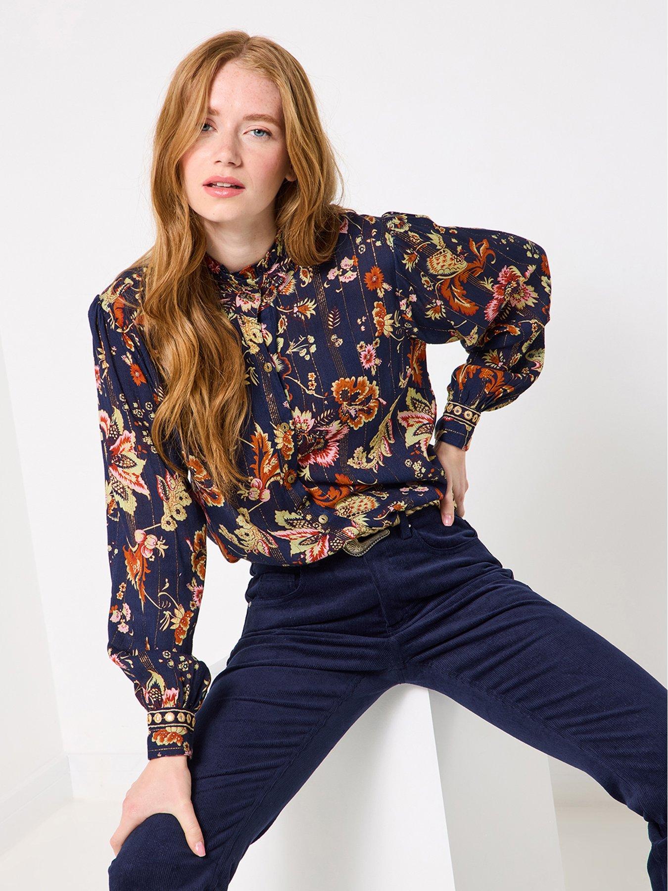 Image 1 of 6 of Joe Browns Isobella Mirror Trim Blouse - Navy