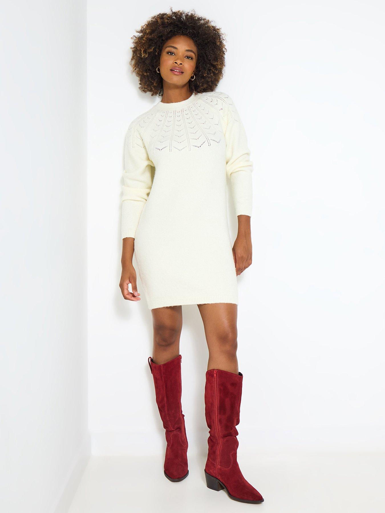 Jumper Dresses | White | 12 | Long Sleeve | Very