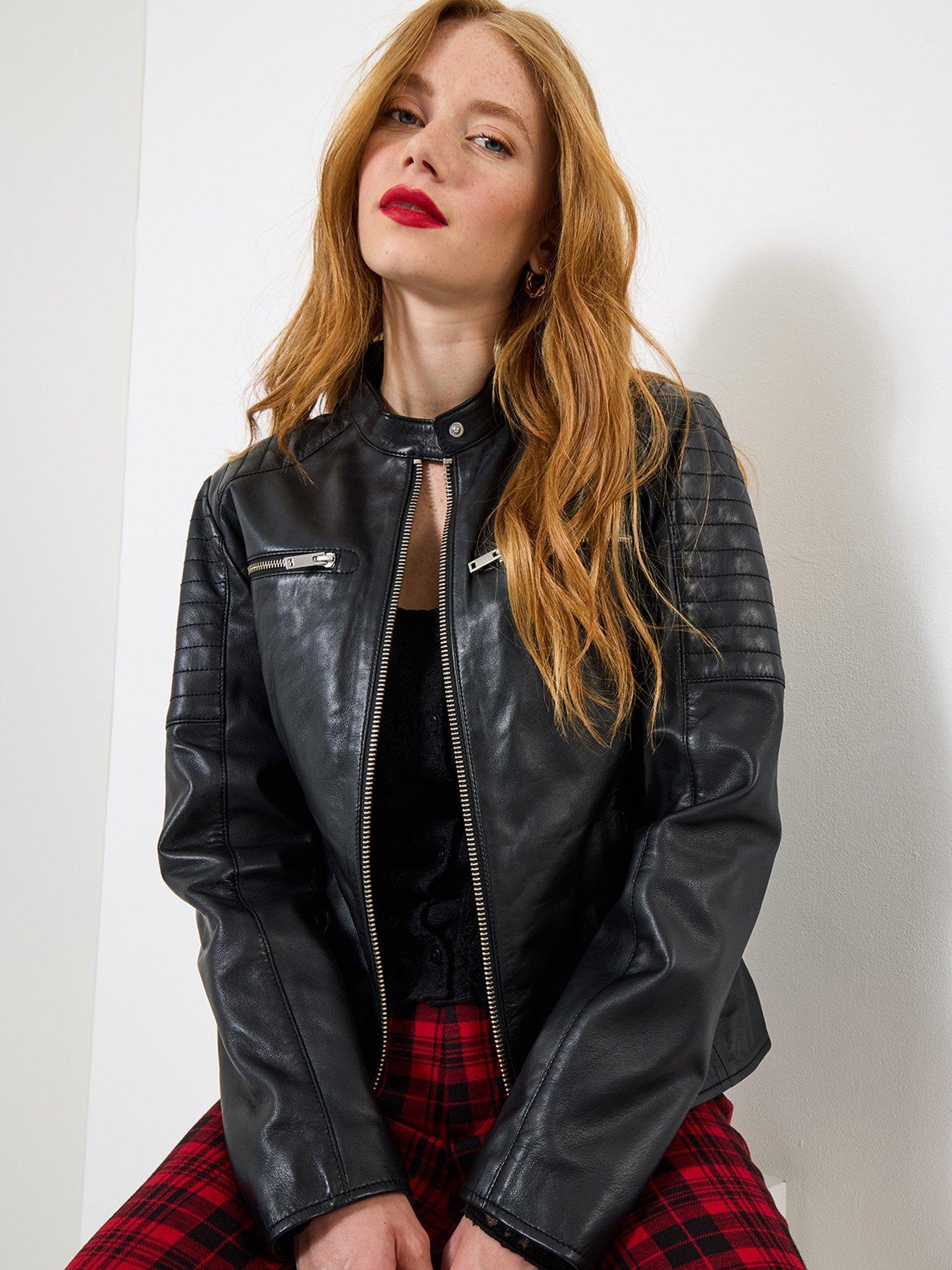 Joe Browns Victoria Zip Up Biker Jacket - Black