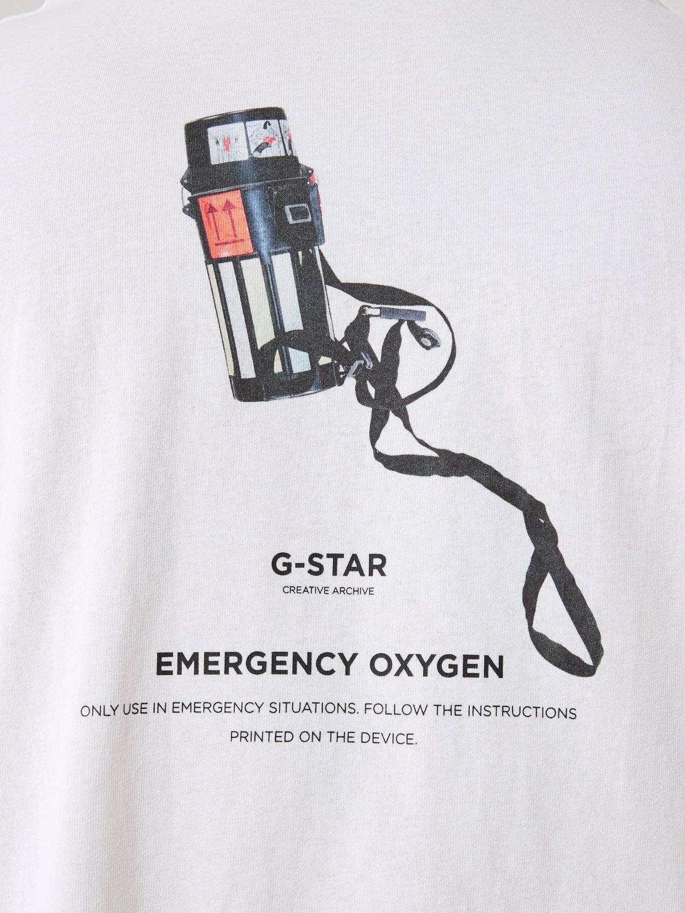 Image 4 of 5 of G-Star RAW Archive Oxygen Can Print T-Shirt - White