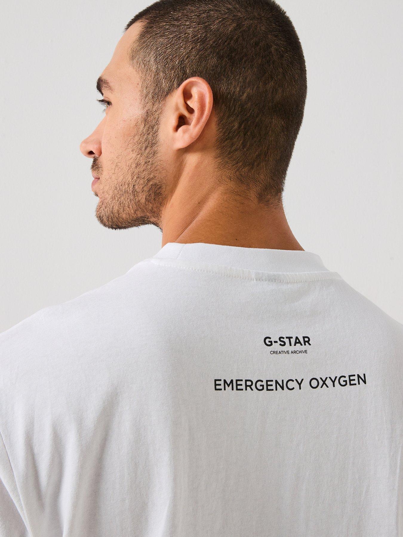 Image 5 of 5 of G-Star RAW Archive Oxygen Can Print T-Shirt - White